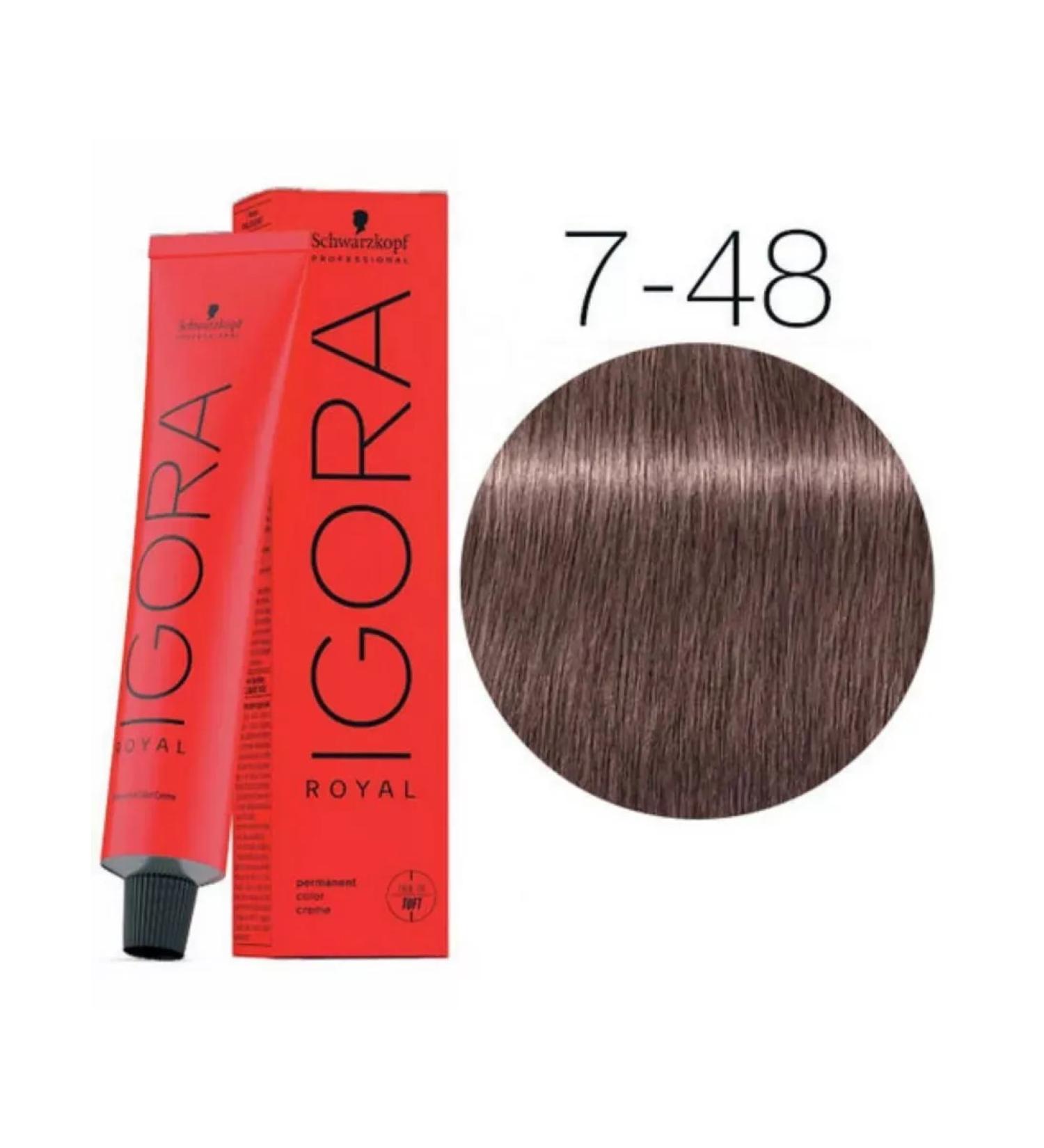Schwarzkopf Professional Igora Royal 7-48 Average Rough Persistent Creaming