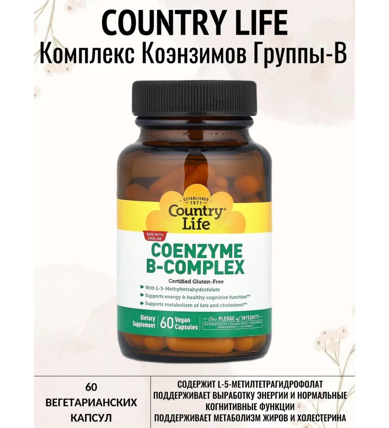 Country Life Coenzyme B-complex 60 vegan capsules - Buy Online on GoSupps.com