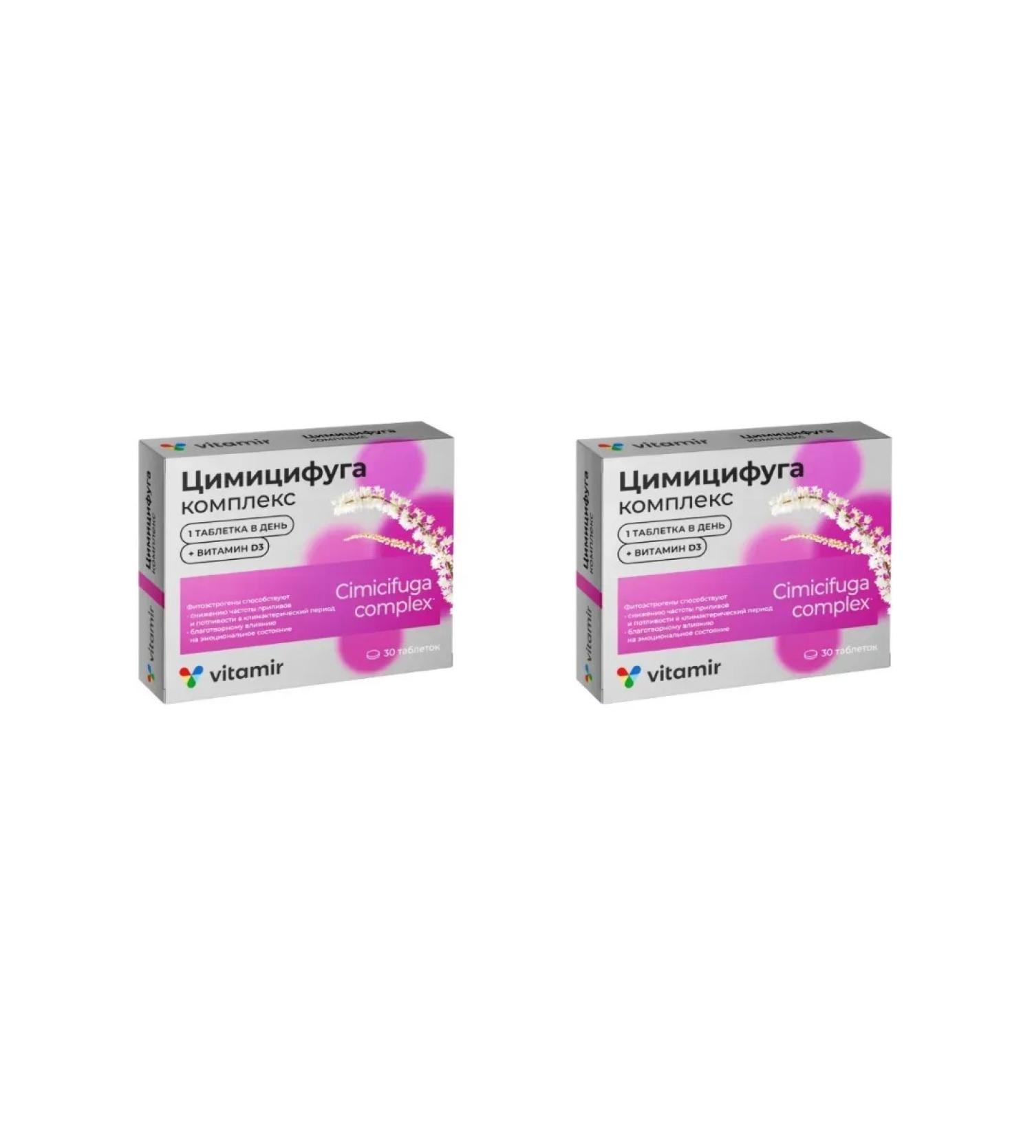 VITAMIR Tsimicifuga complex 30 tablets of 165 mg x 2 packages - Buy Online on GoSupps.com