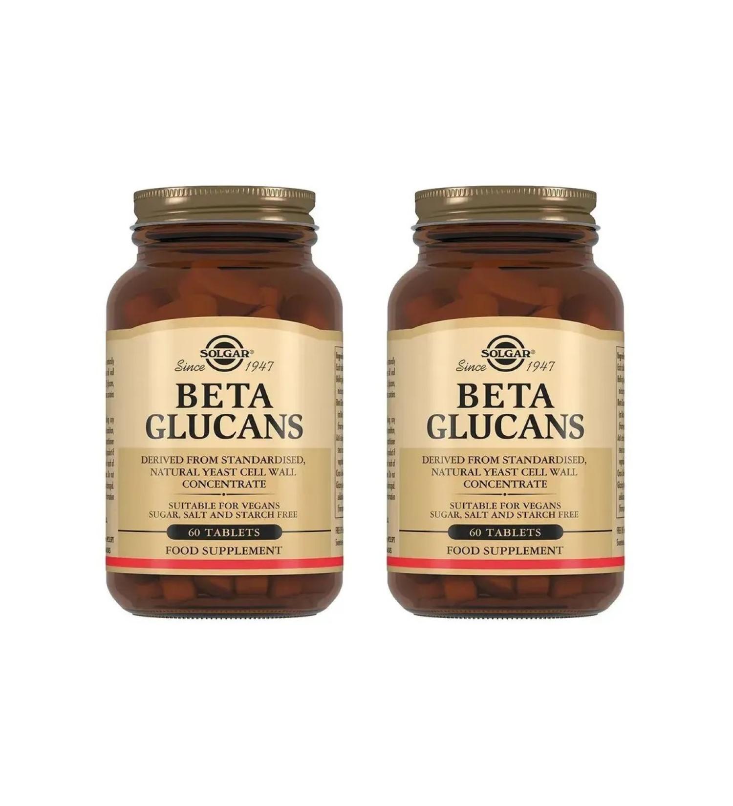 SOLGAR Beta Glucans (beta-glucans) 60 tablets (1569 mg) x 2 un