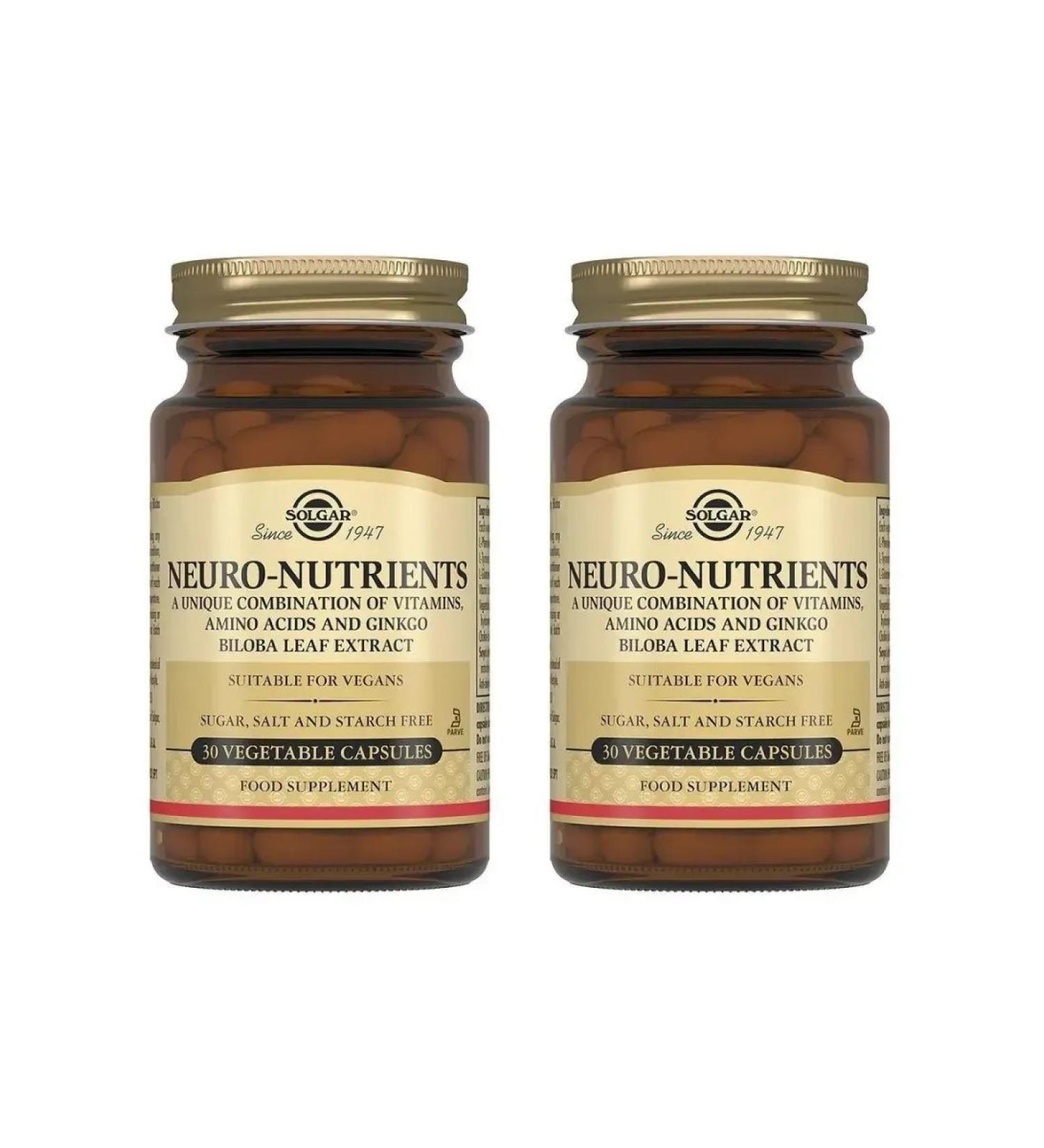 SOLGAR Neuro-Nutrians (Neronutrians) 30 capsules (964 mg) x 2 UD