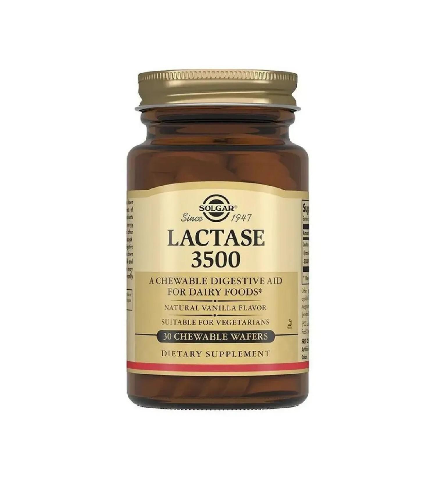 Solgar lactase 3500 for digestion 30 chews. tab (1000 mg)