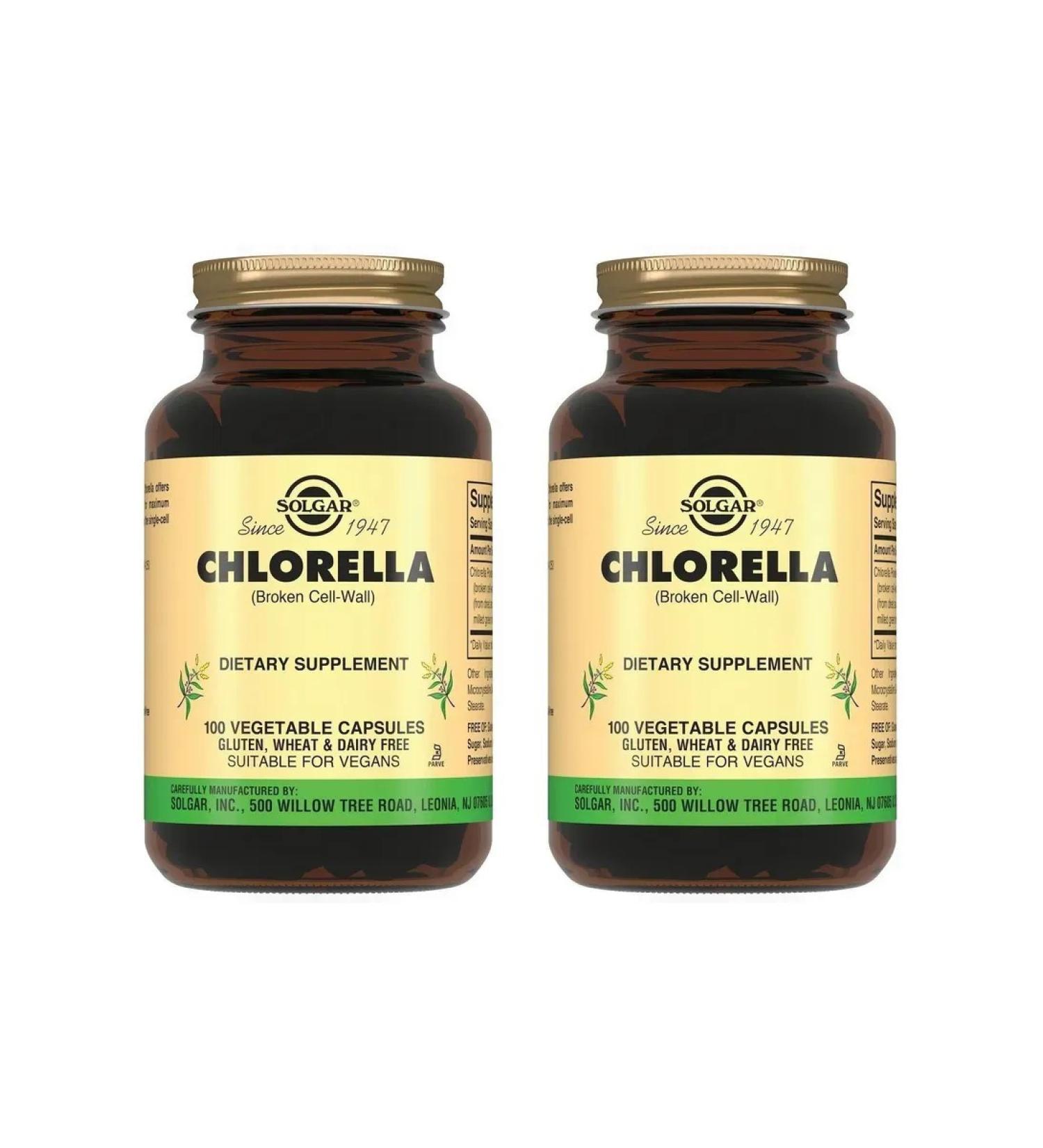 SOLGAR Chlorella (chlorella) 100 capsules (693 mg) x 2 units