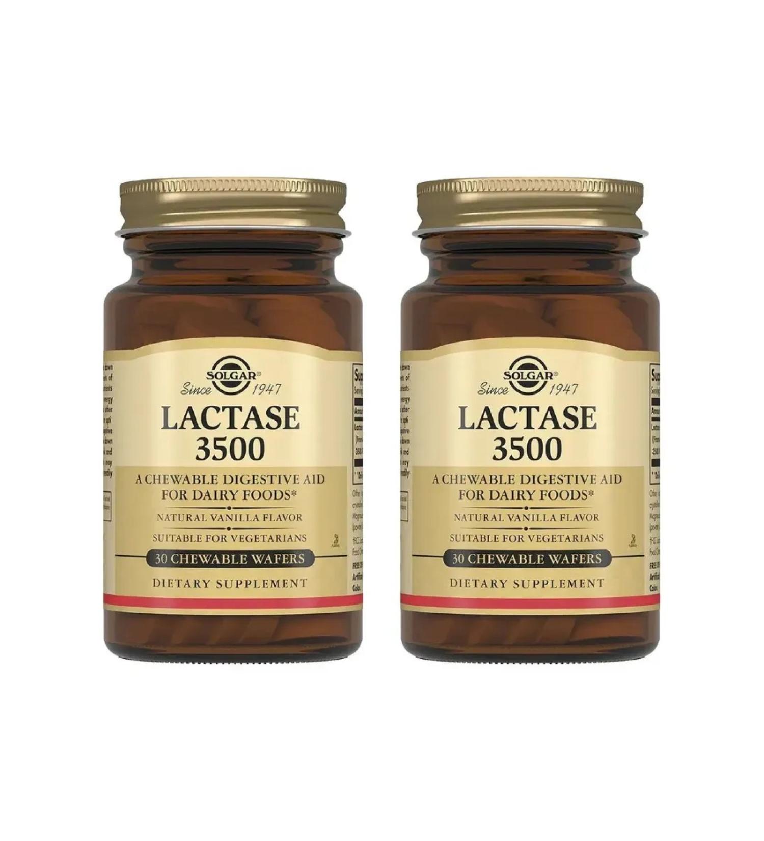 SOLGAR Lactase 3500 for digestion 30 chews. tab (1000 mg) x 2