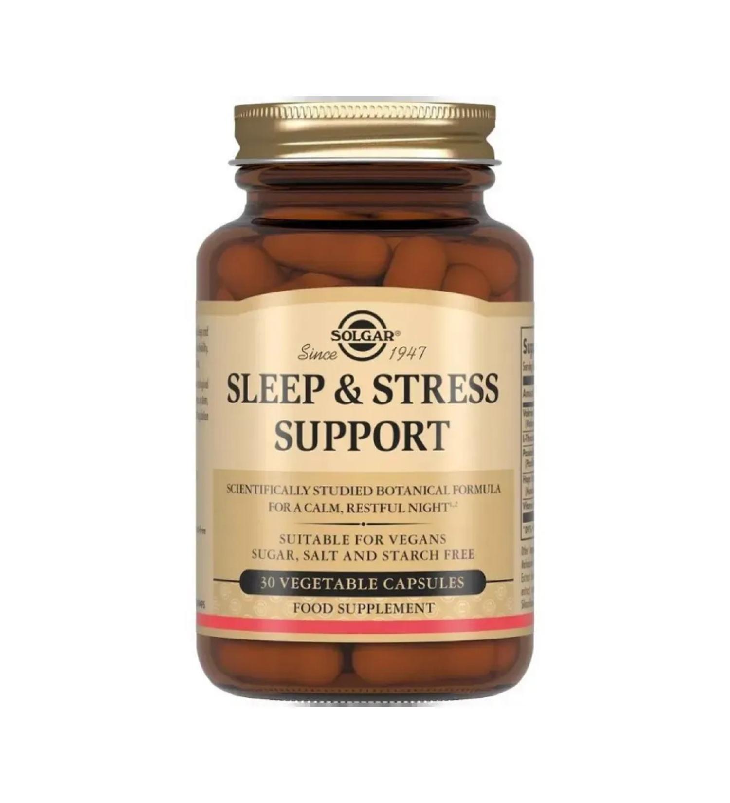 SOLGAR Sleep and night stress control 30 caps (534 mg) - Buy Online on GoSupps.com