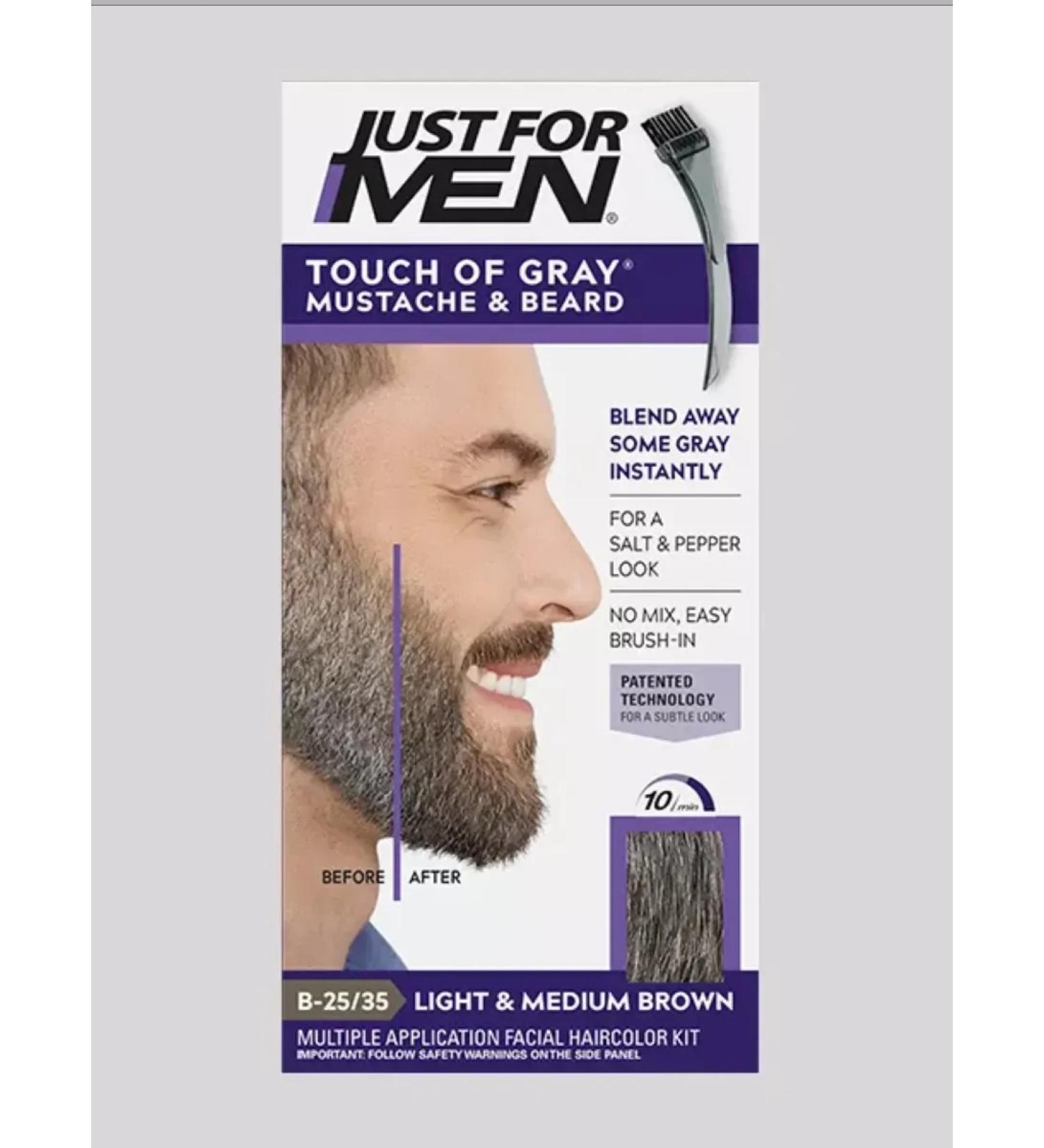 Just for Men Touch of Gray Mustache & Beard B-25 35 - Buy Online on GoSupps.com