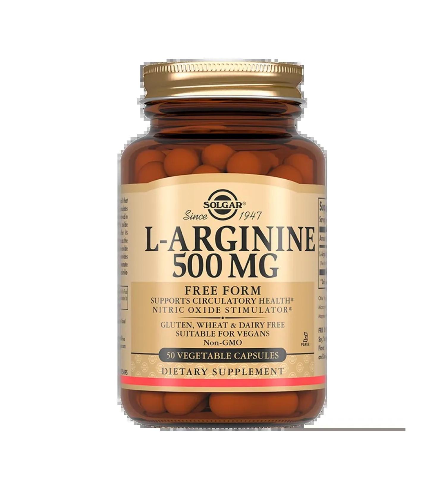 SOLGAR L-Arginine 500 mg 50 pcs - Buy Online on GoSupps.com