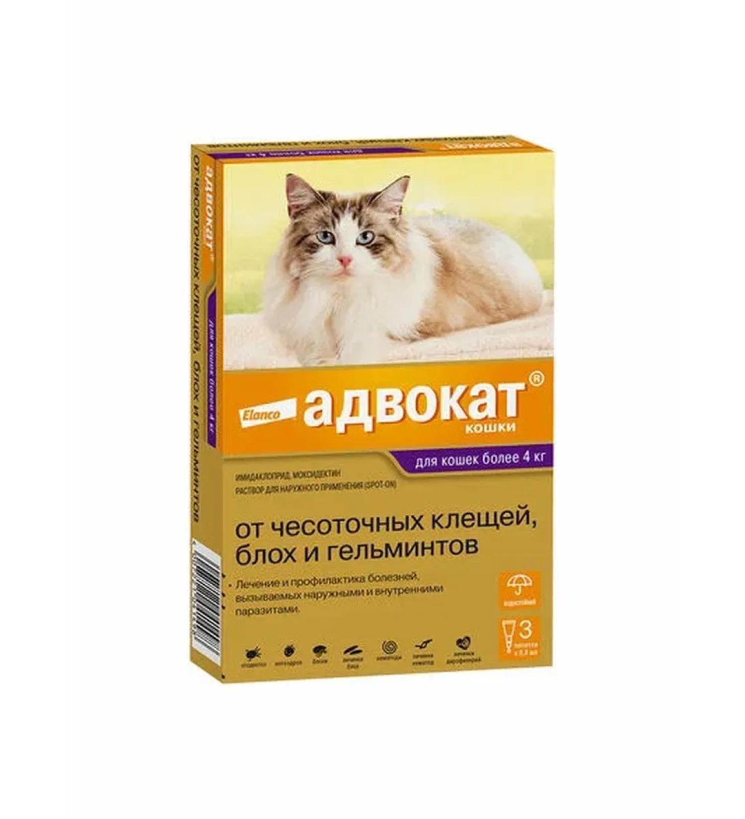 Lawyer Drops for cats from 4 to 8kg 3 pipettes