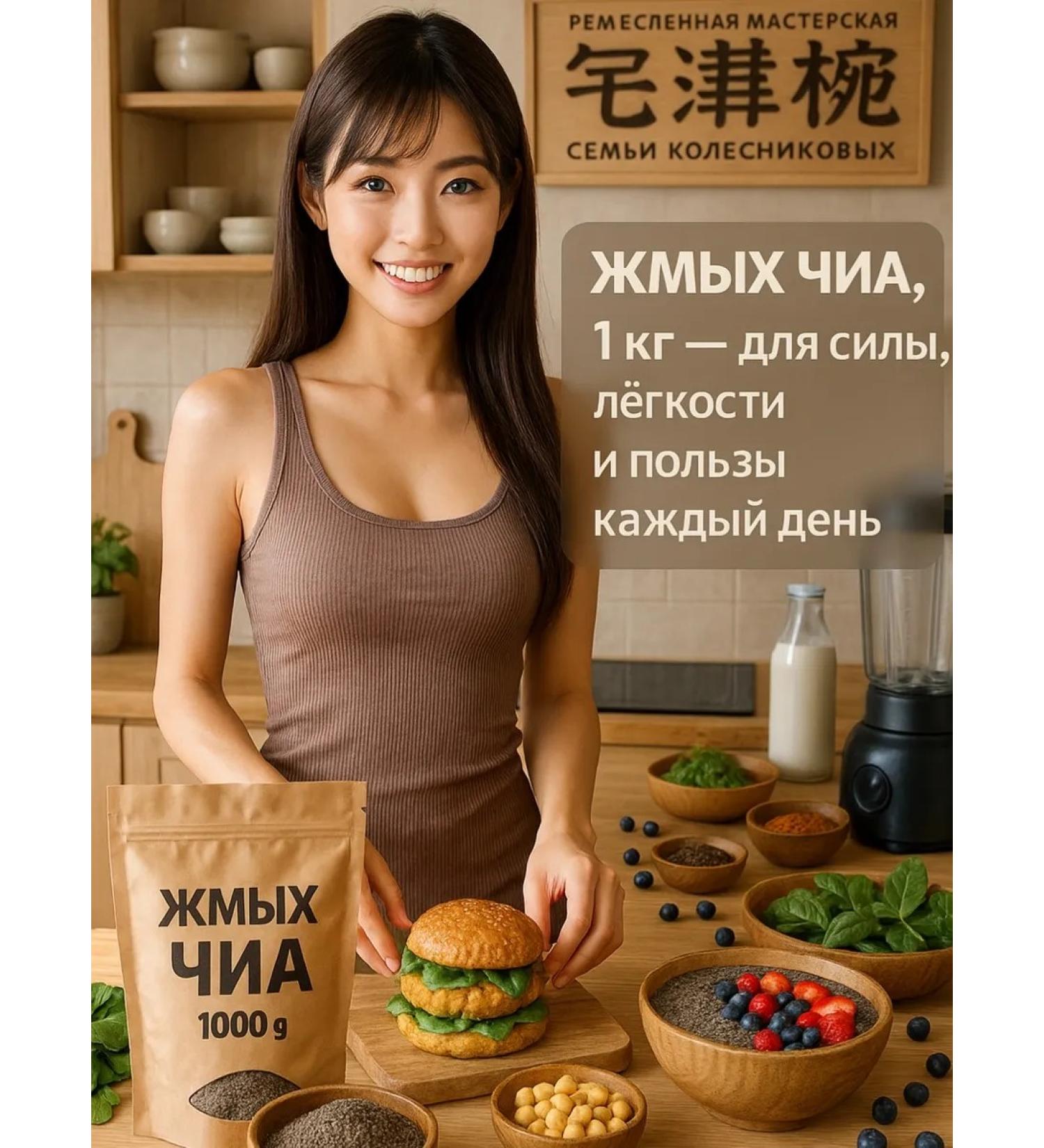 Coldpressed oils Cake of seeds chia low -fat 1000 g