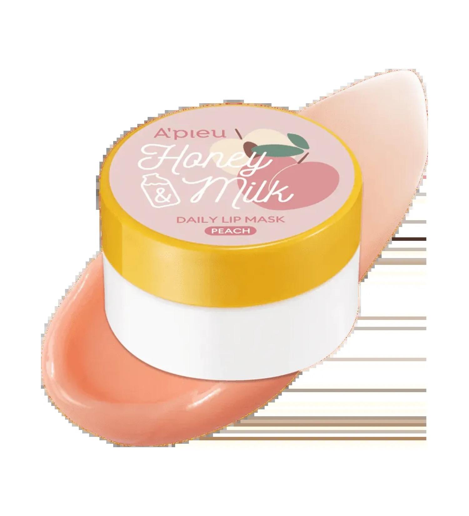 A'PIEU Lip mask Honey & Milk Daily Lip Mask (Peach) 6gr - Buy Online on GoSupps.com