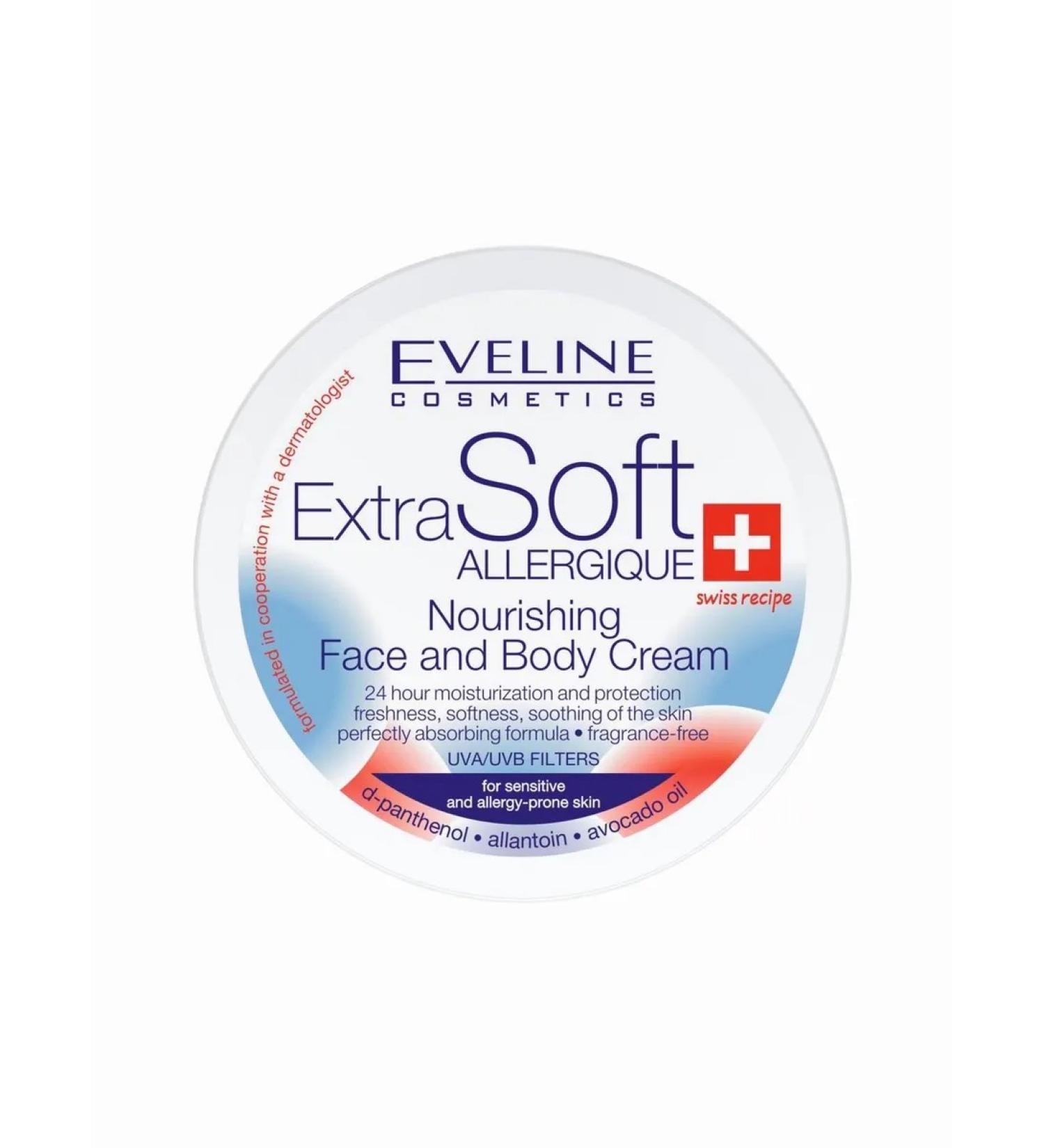 EVELINE Extra Soft Cream for Facial and Body for Sensitive skin 200m