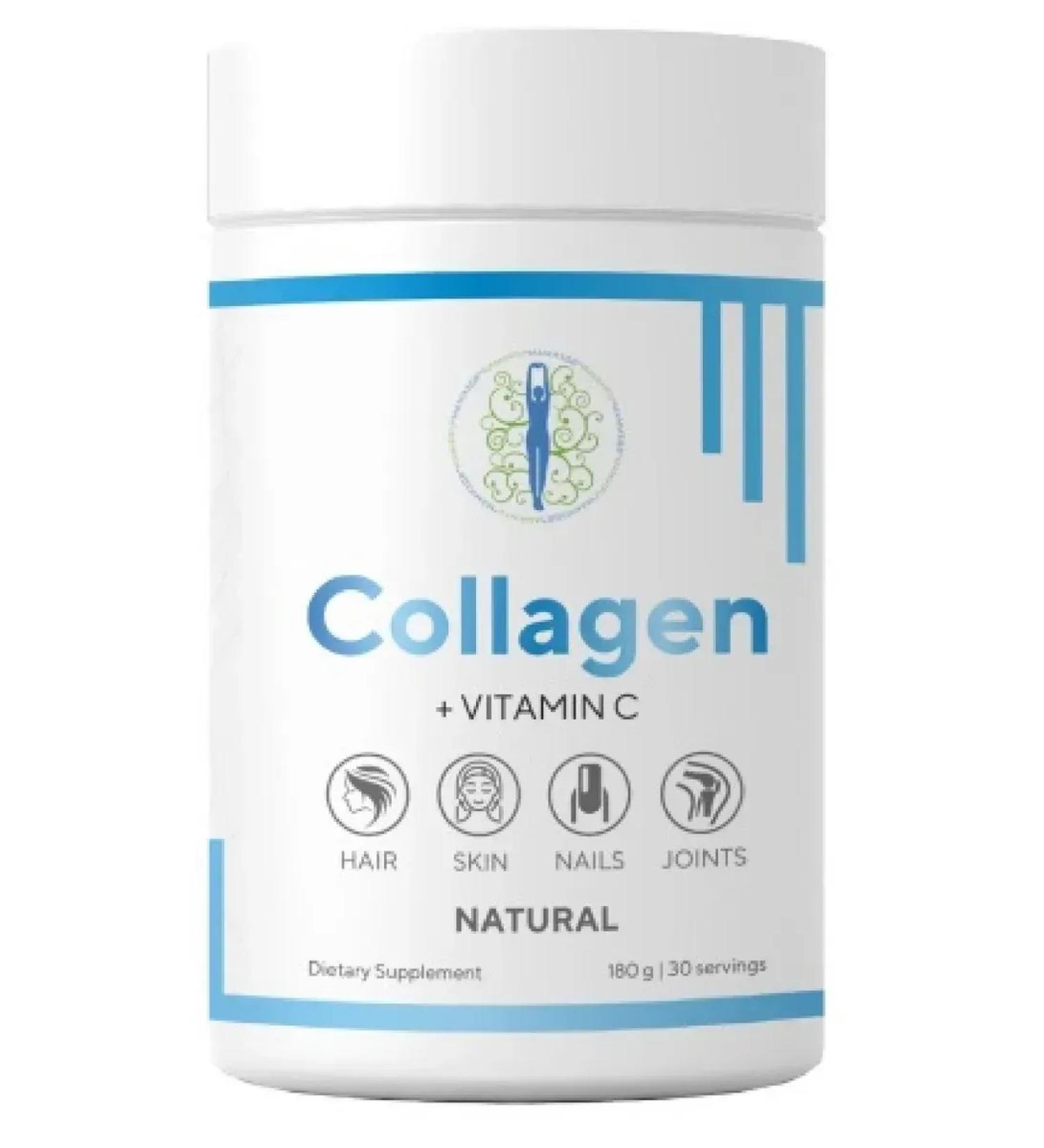  Collagen + vitamin C powder 180 g natural bank-2 pcs - Buy Online on GoSupps.com