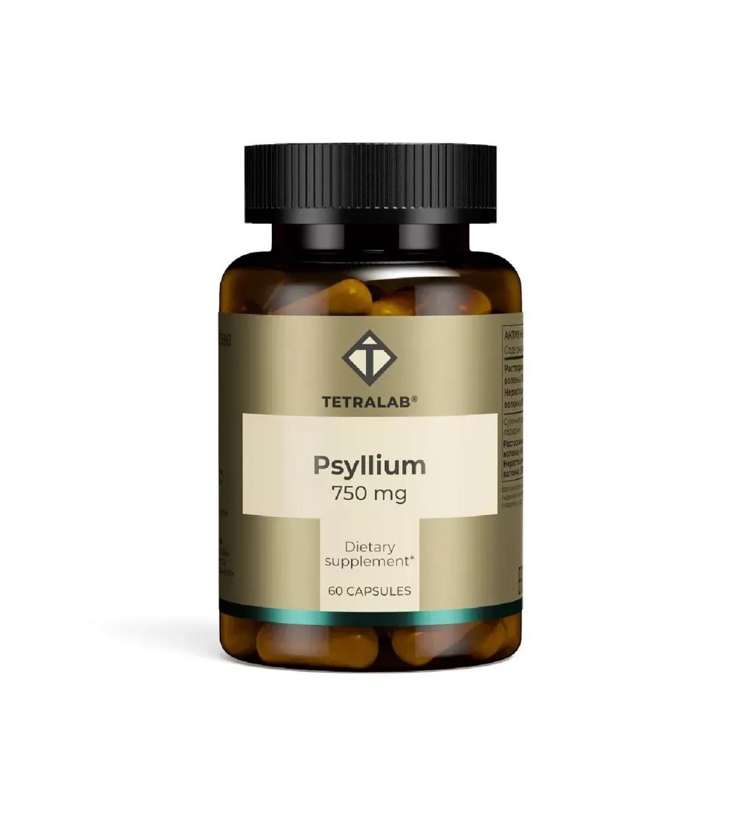 TETRALAB Psillium 750 mg 60 capsules -4 pcs - Buy Online on GoSupps.com