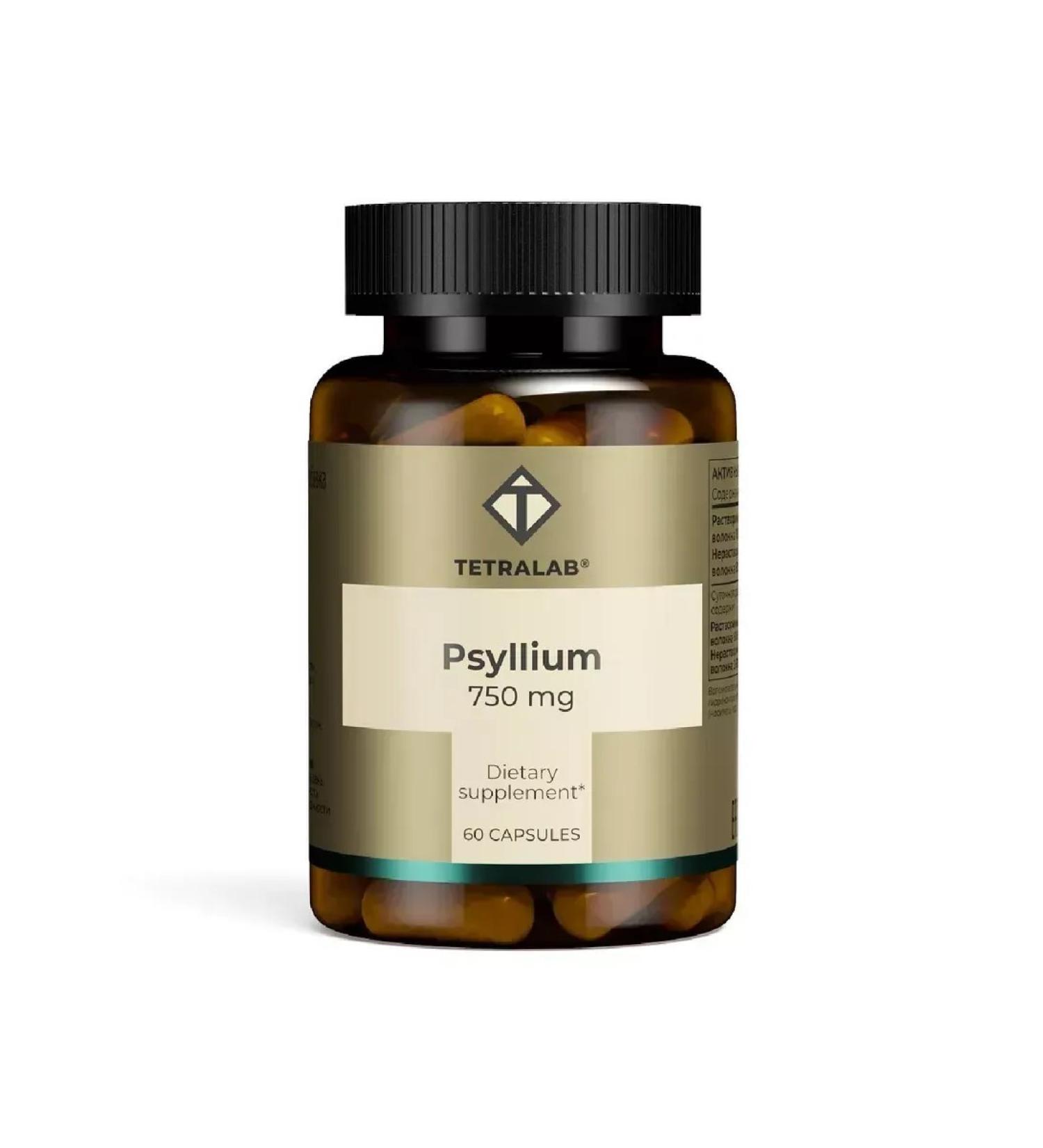 TETRALAB Psillium 750 mg 60 capsules -3 pcs - Buy Online on GoSupps.com