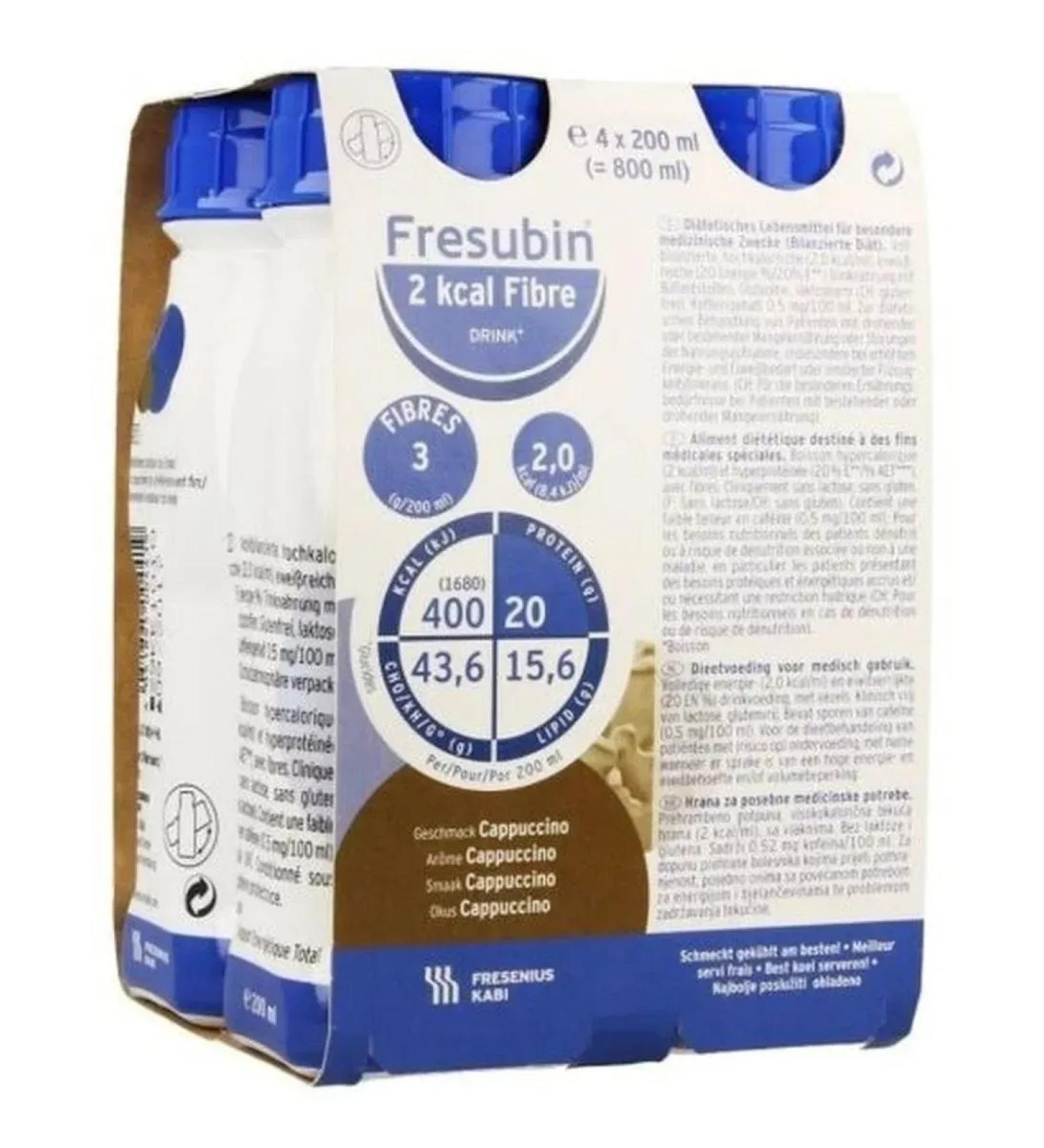 Fresubin Drink 2 kcal from baking fibers with flavor -flavor 200ml 4pc 4Up - Buy Online on GoSupps.com