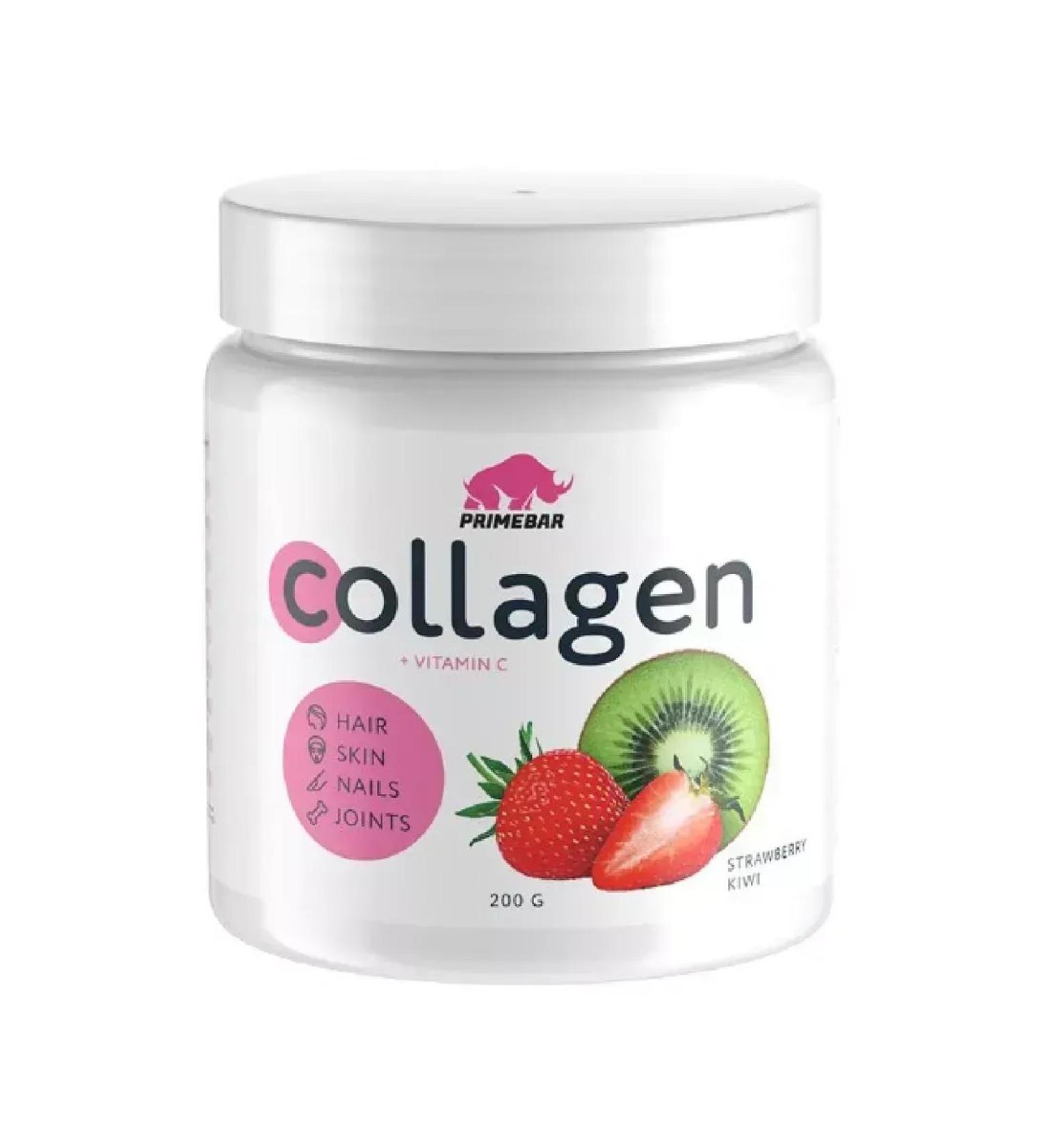PRIMEBAR Collagen tasted strawberries -kivi 200 gracious powder - 2 pcs - Buy Online on GoSupps.com