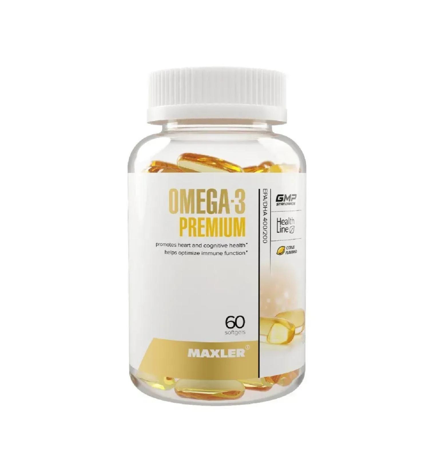 Maxler Omega-3 premium 60 pcs capsule weighing 1 3 g-2 pcs - Buy Online on GoSupps.com