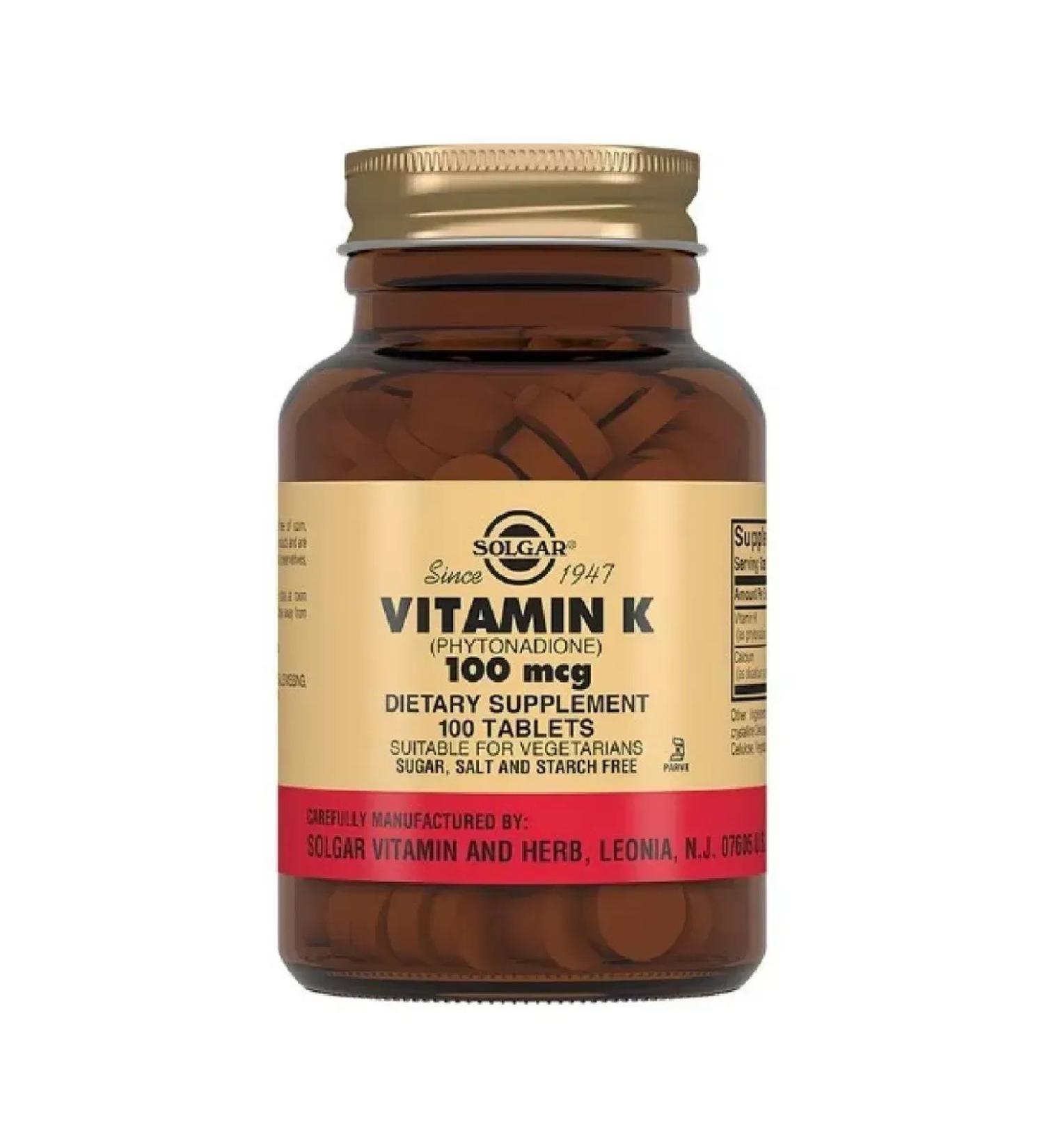 Solgar vitamin K (phytomenadion) 100 g 100 pcs tablet-2 pcs