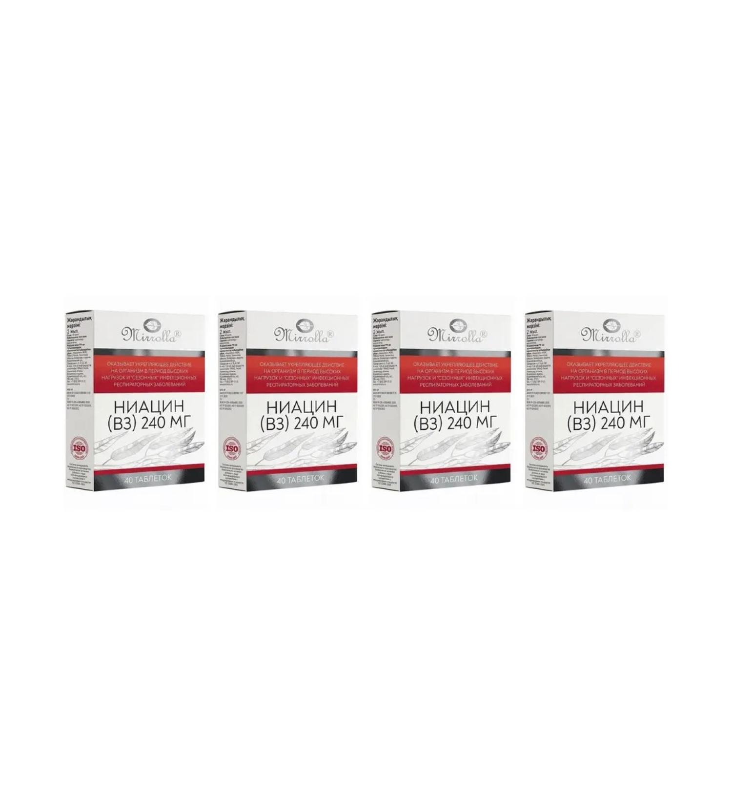 MIRROLLA Niacin (b3) dietary supplement tablets 240mg 40 tab - 4 - Buy Online on GoSupps.com