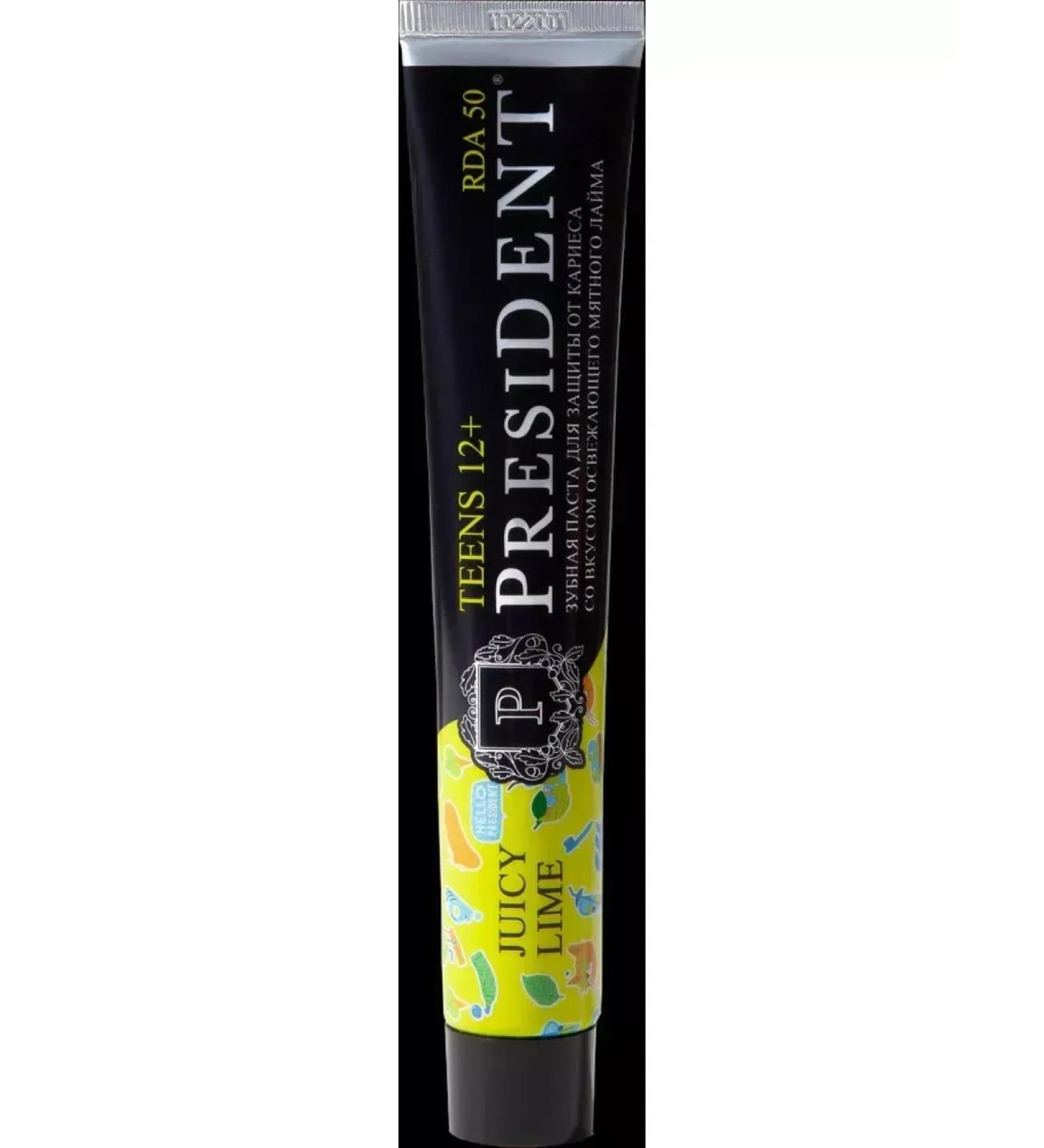 PRESIDENT Teens Toothpaste Juicy Lime 12+ 70 GR-2 pcs - Buy Online on GoSupps.com