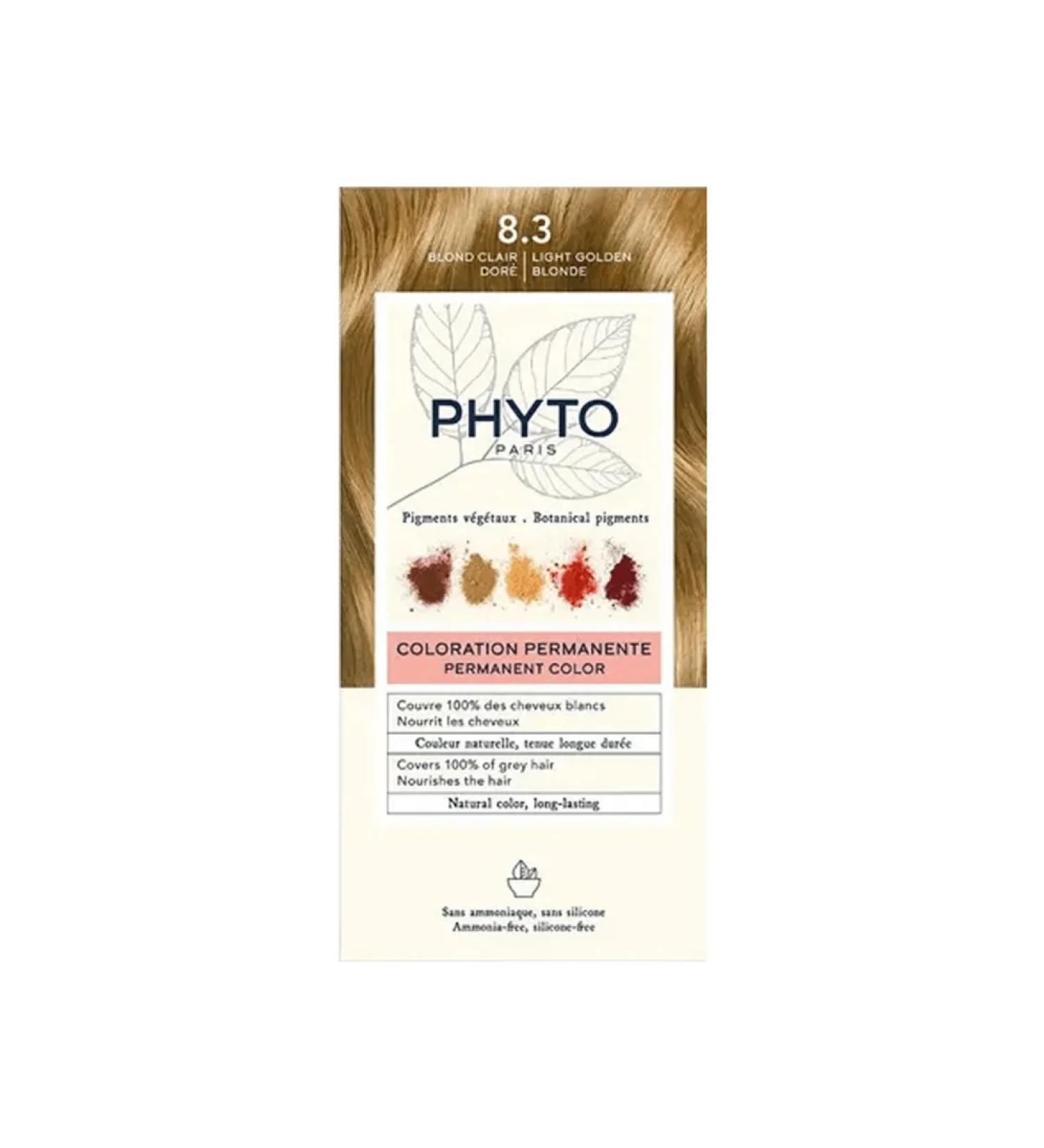 Phyto Fito hair dye tone 8.3 (light golden blond)