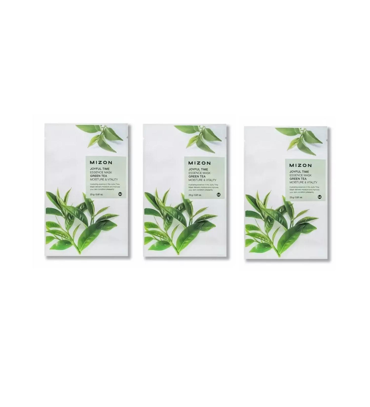 Mizon Fabric face mask with green tea extract 23 g 3 pcs