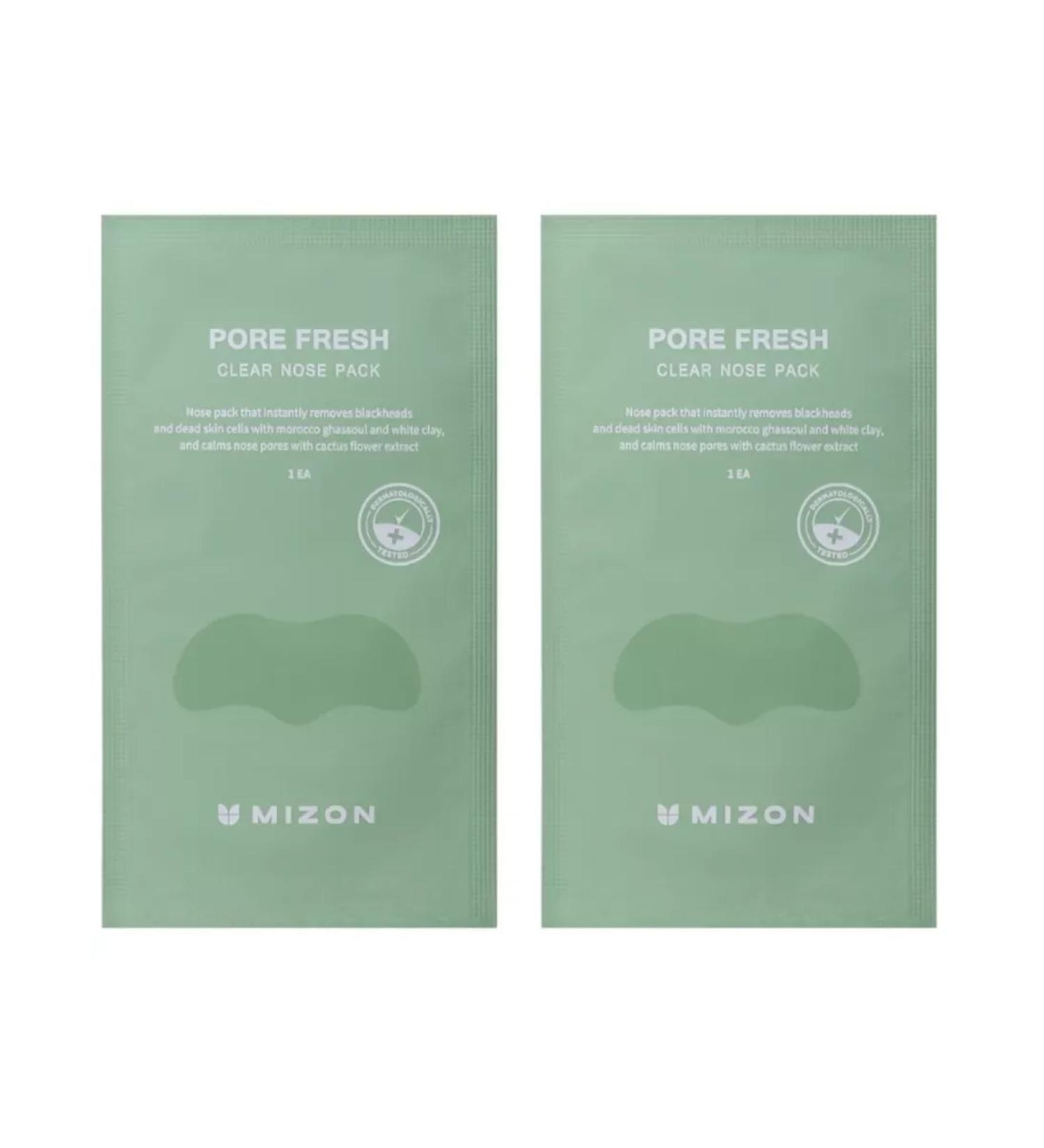 Mizon Patches Pore Fresh Clear Nose Pack 1 pc set 2 pcs