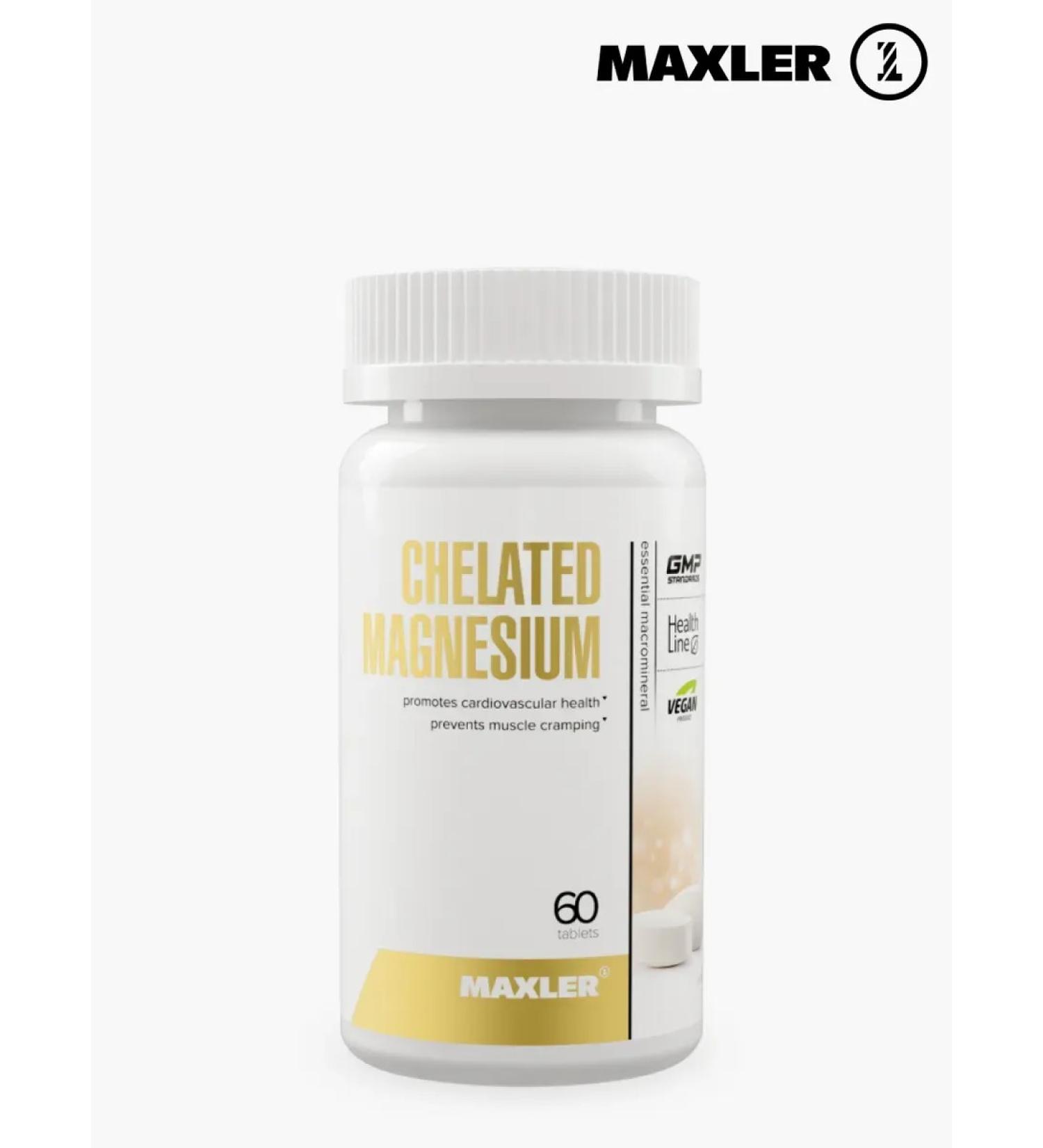 Chelated Magnesium Magnesium Helat 200mg Maxler 60 tablets - Buy Online on GoSupps.com