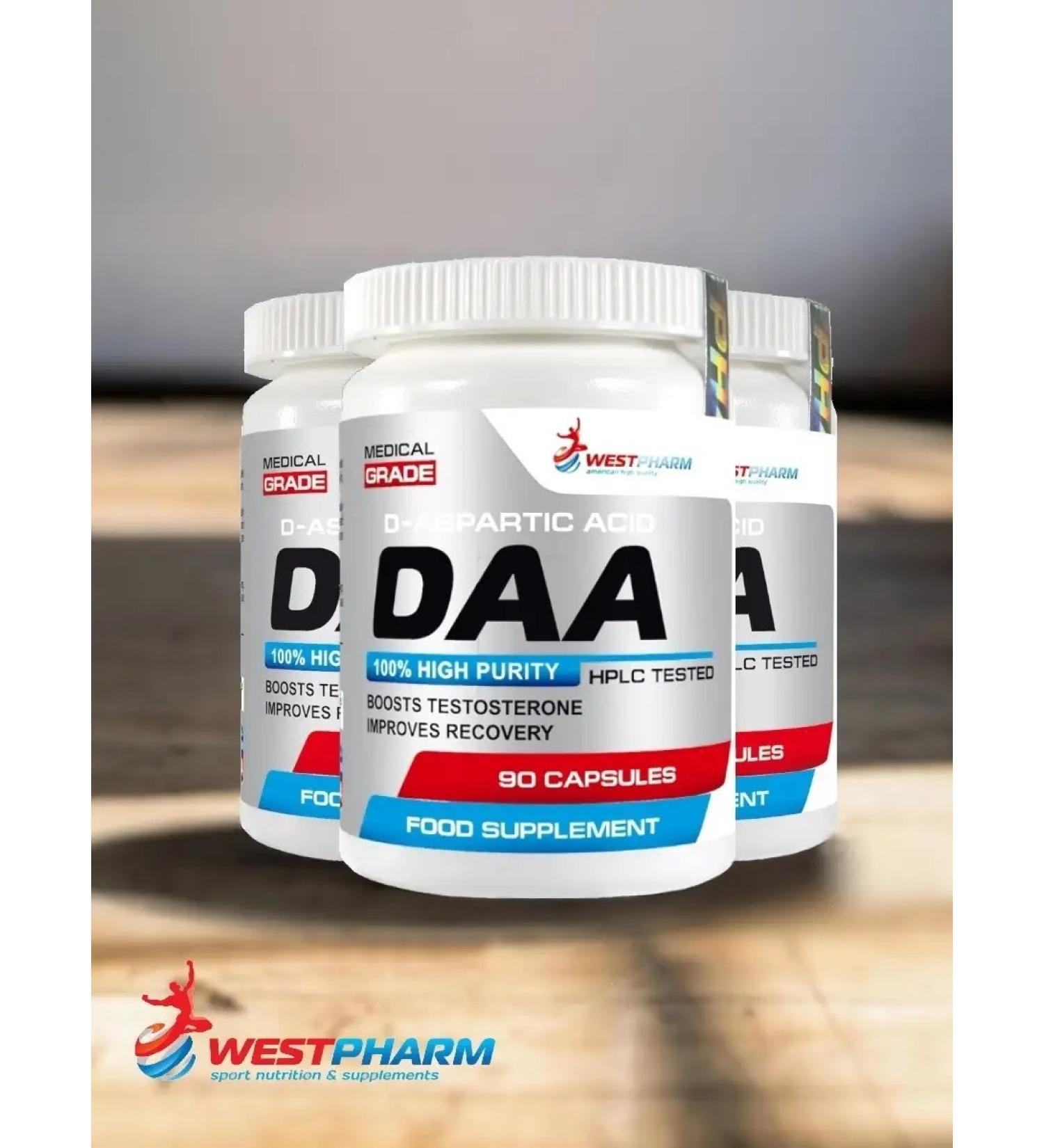 Westpharm DAA DAA D-ASPARTIC Acid 90 capsules