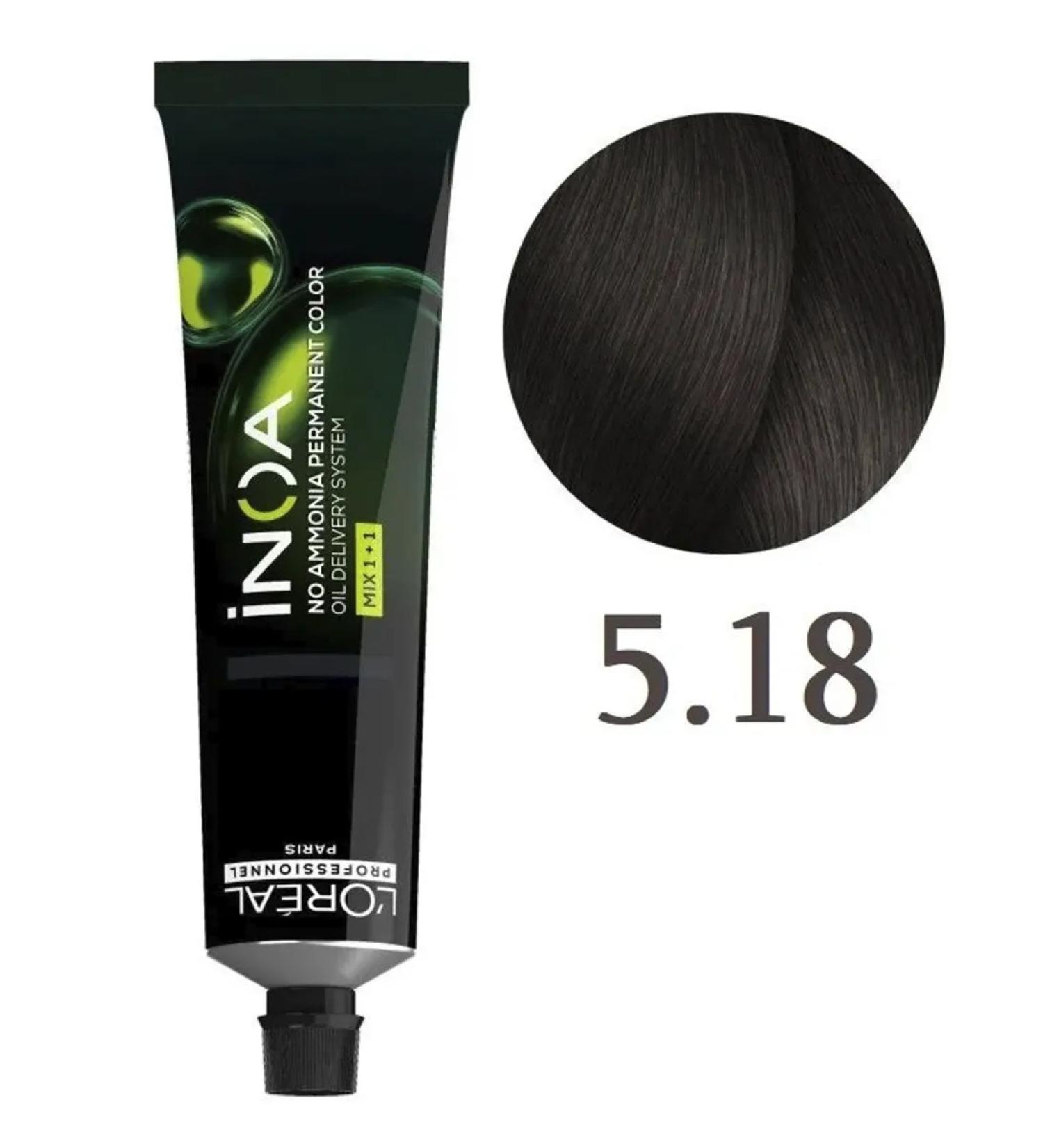 L'Oreal Inoa ODS2 dye with oxidation without ammonia 5.18 - Buy Online on GoSupps.com