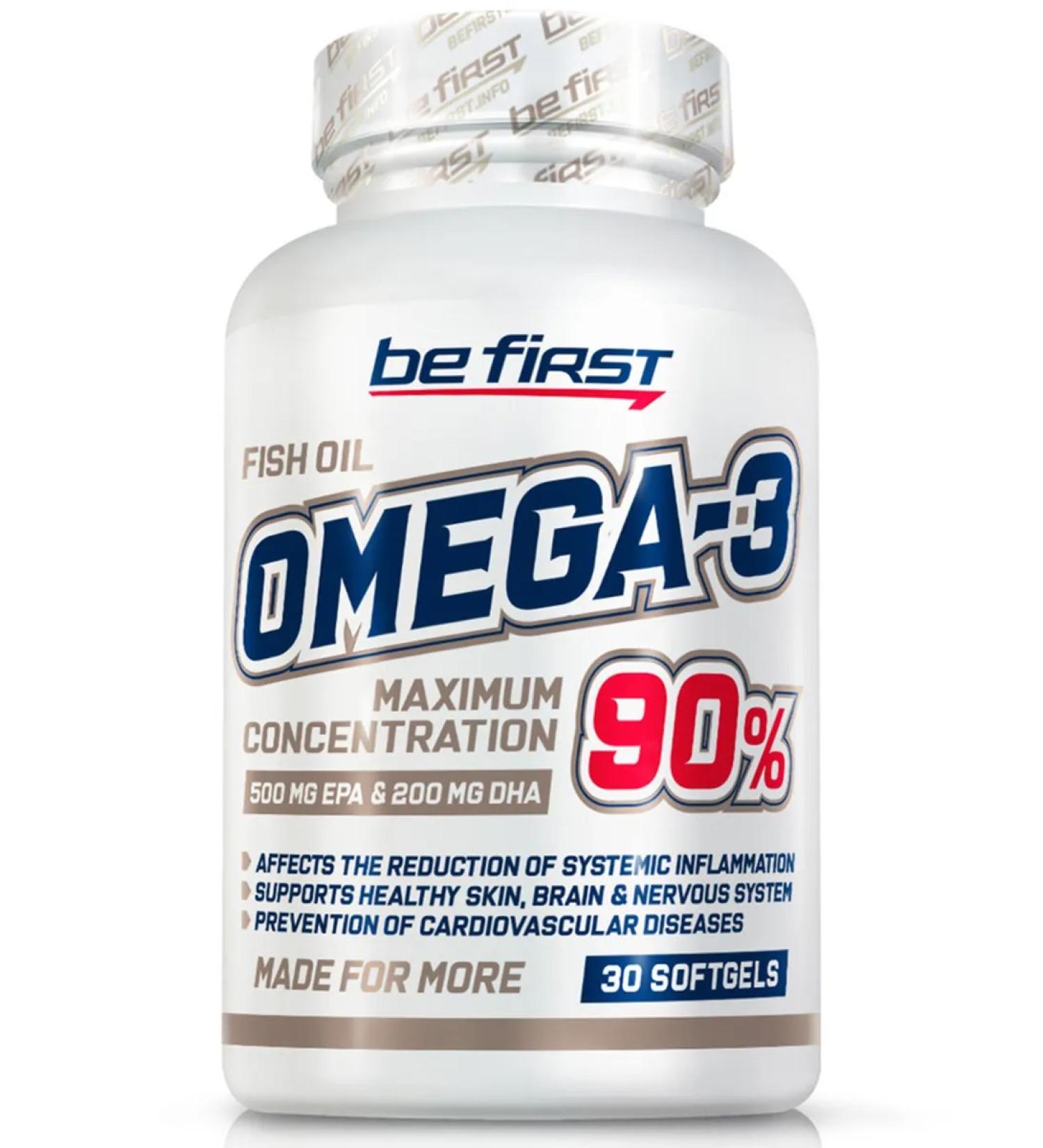 Be First Omega-3 90% Maximum Concentration 30 Gel. Capsul - Buy Online on GoSupps.com