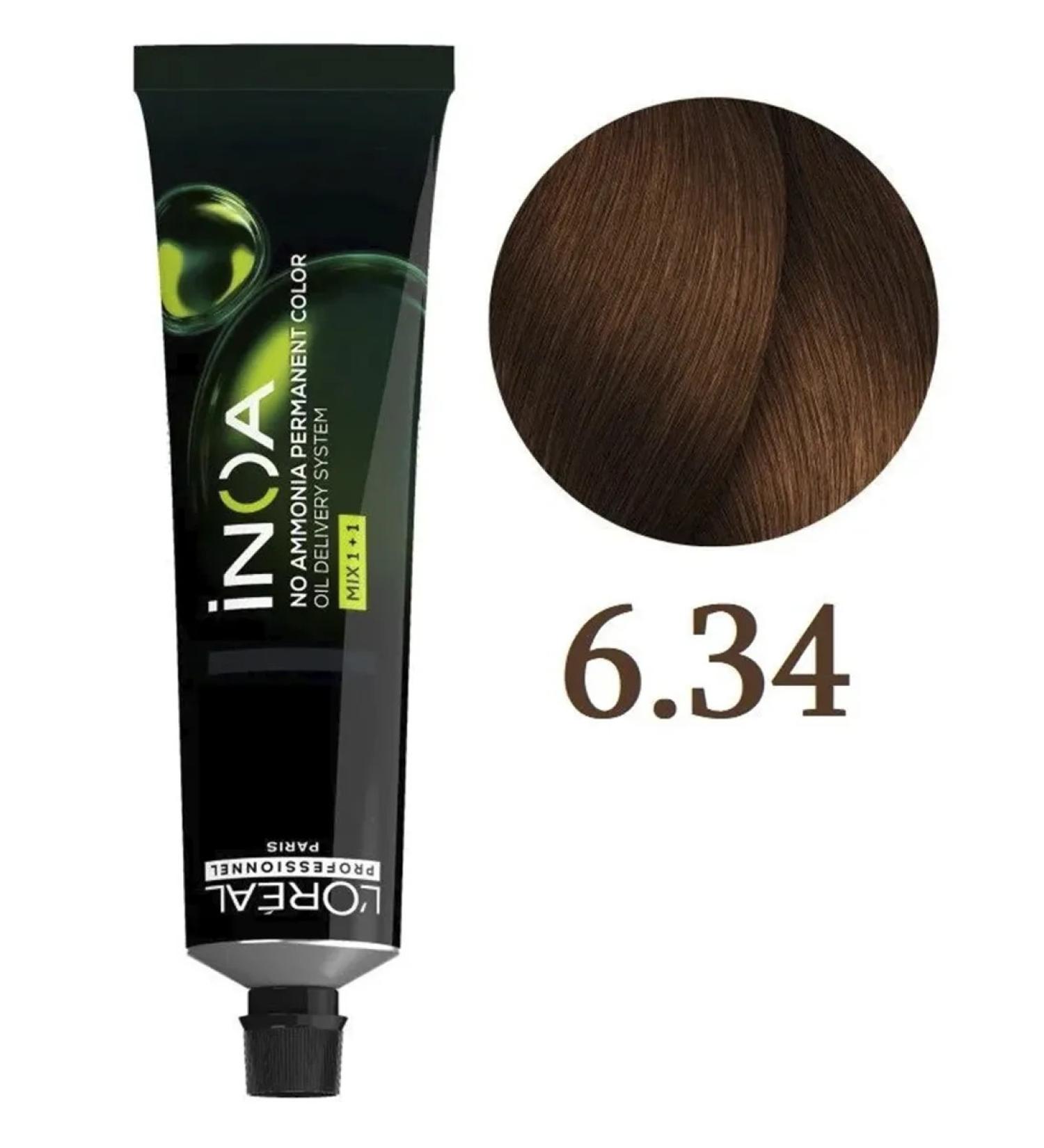 L'Oreal Inoa ODS2 dye with oxidation without ammonia 6.34 - Buy Online on GoSupps.com