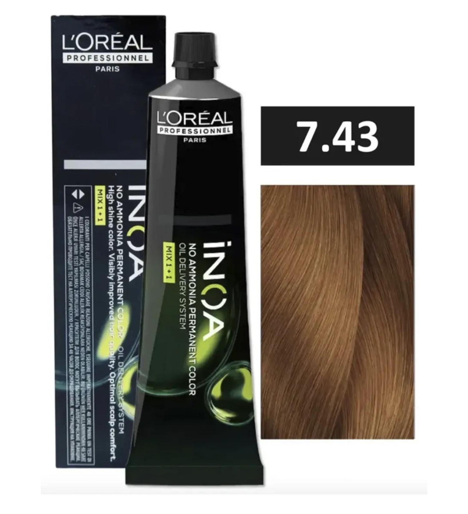 L'Oreal Inoa ODS2 dye oxidation without ammonia 7.43 - Buy Online on GoSupps.com
