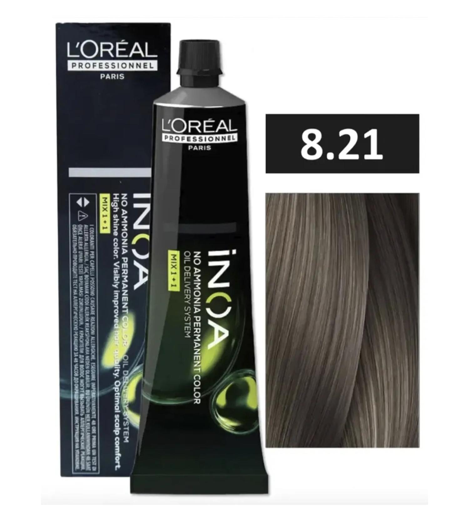 L'Oreal Inoa ODS2 dye with oxidation without ammonia 8.21 - Buy Online on GoSupps.com