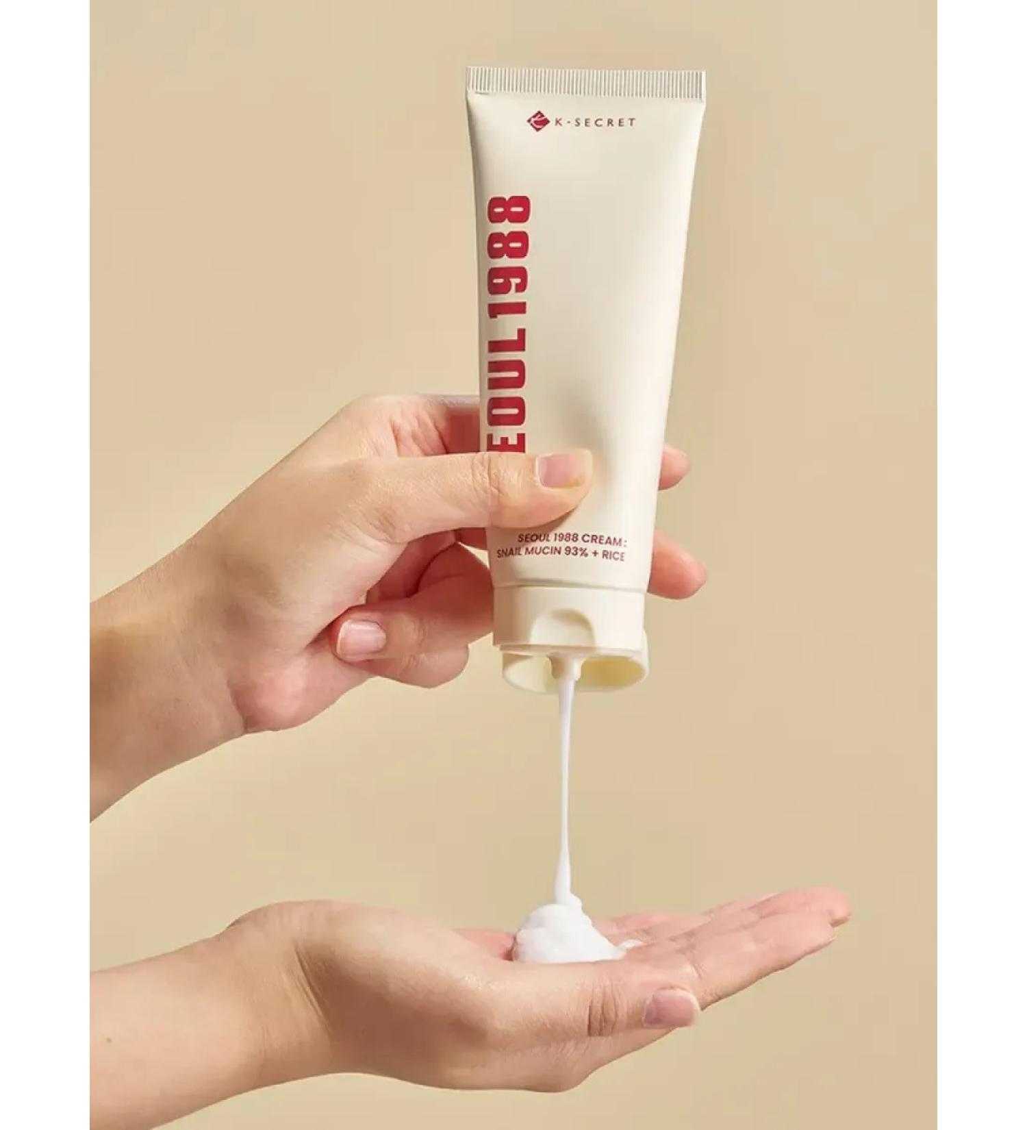 Facial Cream SEUL 1988 Cream Snail Mucin 93% + Rice - Buy Online on GoSupps.com