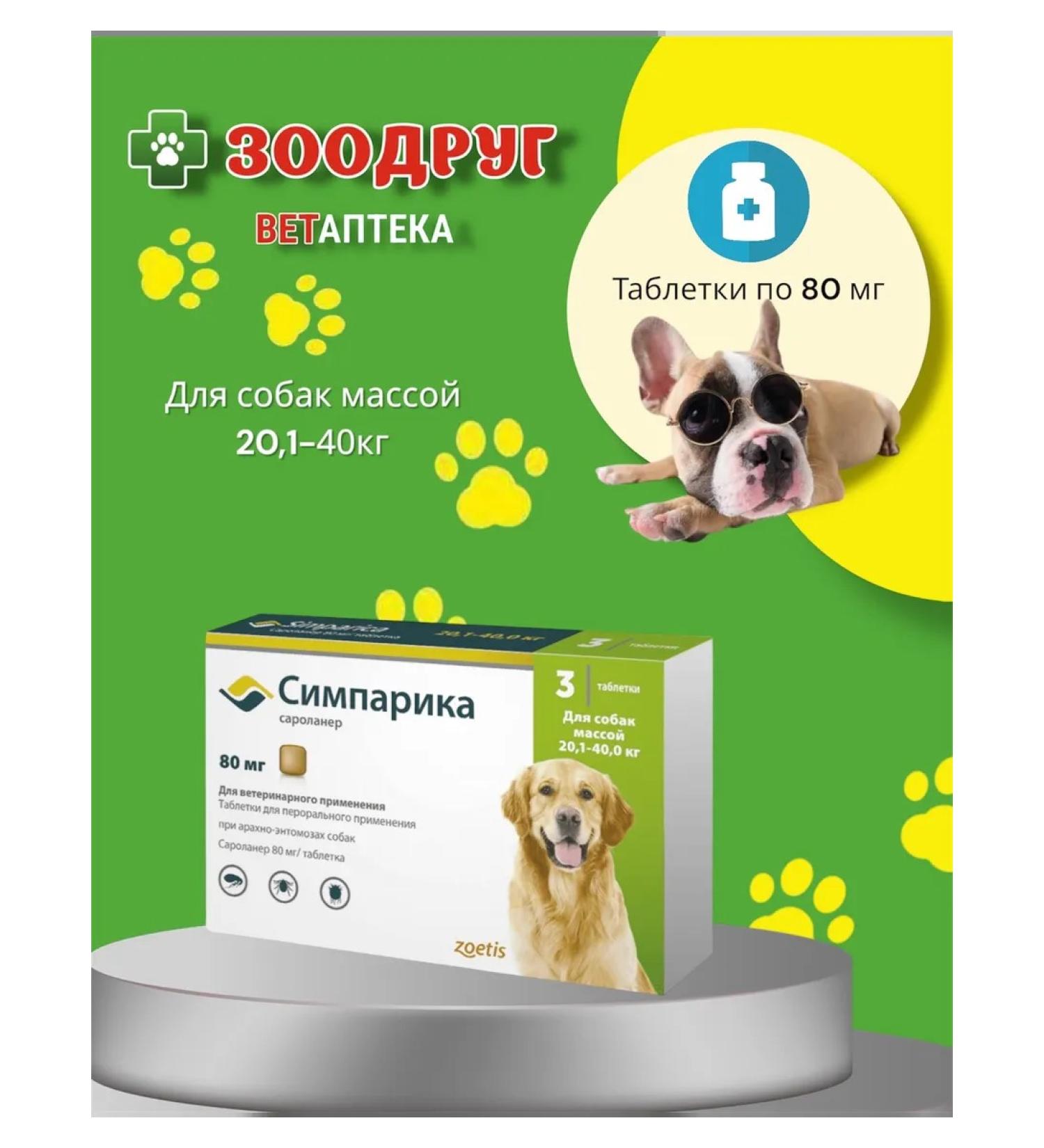 Simeparika tablets 80 mg (UP 3 table) from 20-40 kg - Buy Online on GoSupps.com