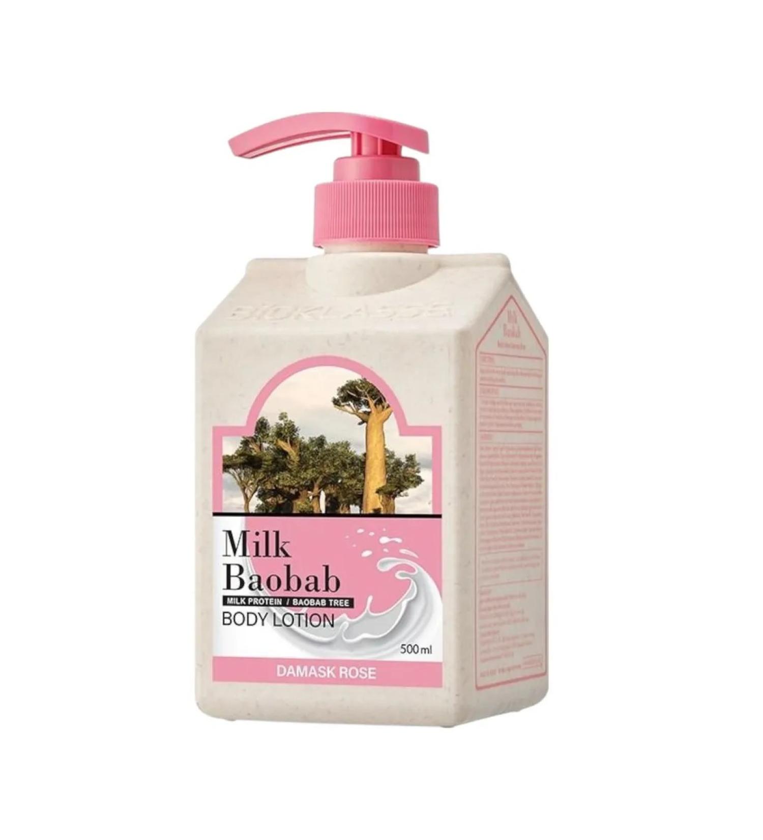 MILK BAOBAB Body lotion with the aroma of Damasian rose 500ml