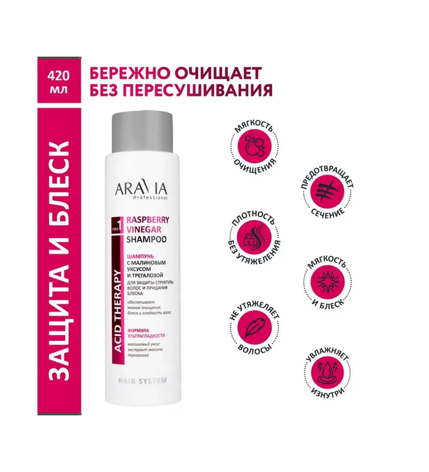 Beauty of the body Aravia Professional Raspberry Vinegar shampoo for shine
