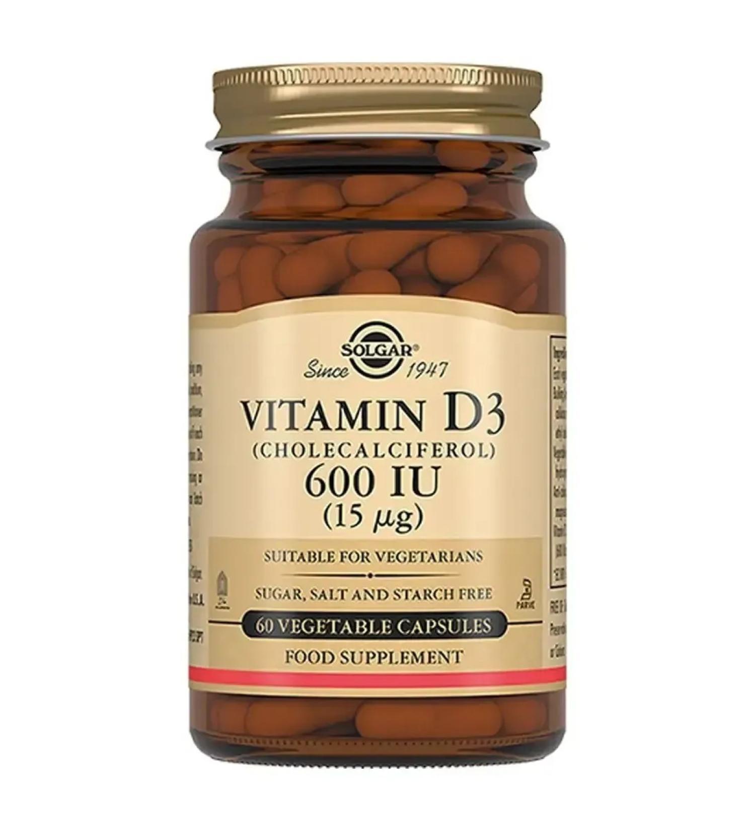 Beauty of the body Vitamin D3 for bones and teeth 600 me 60 capsules
