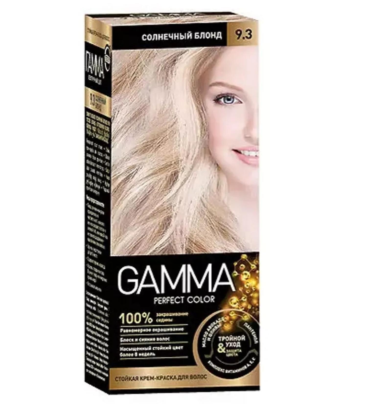 Gamma Hair color cream tone Sunny blond 9.3