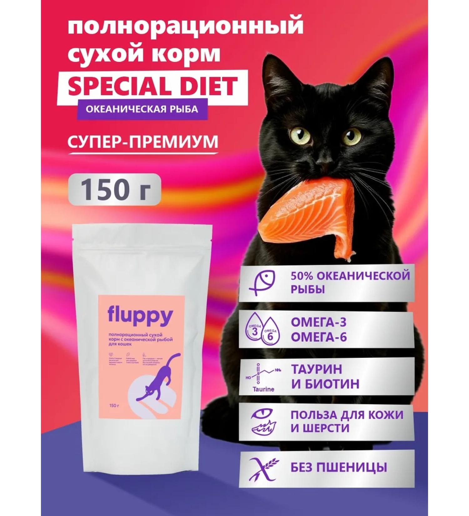 FLUPPY Feed for cats dry 150g full - Buy Online on GoSupps.com