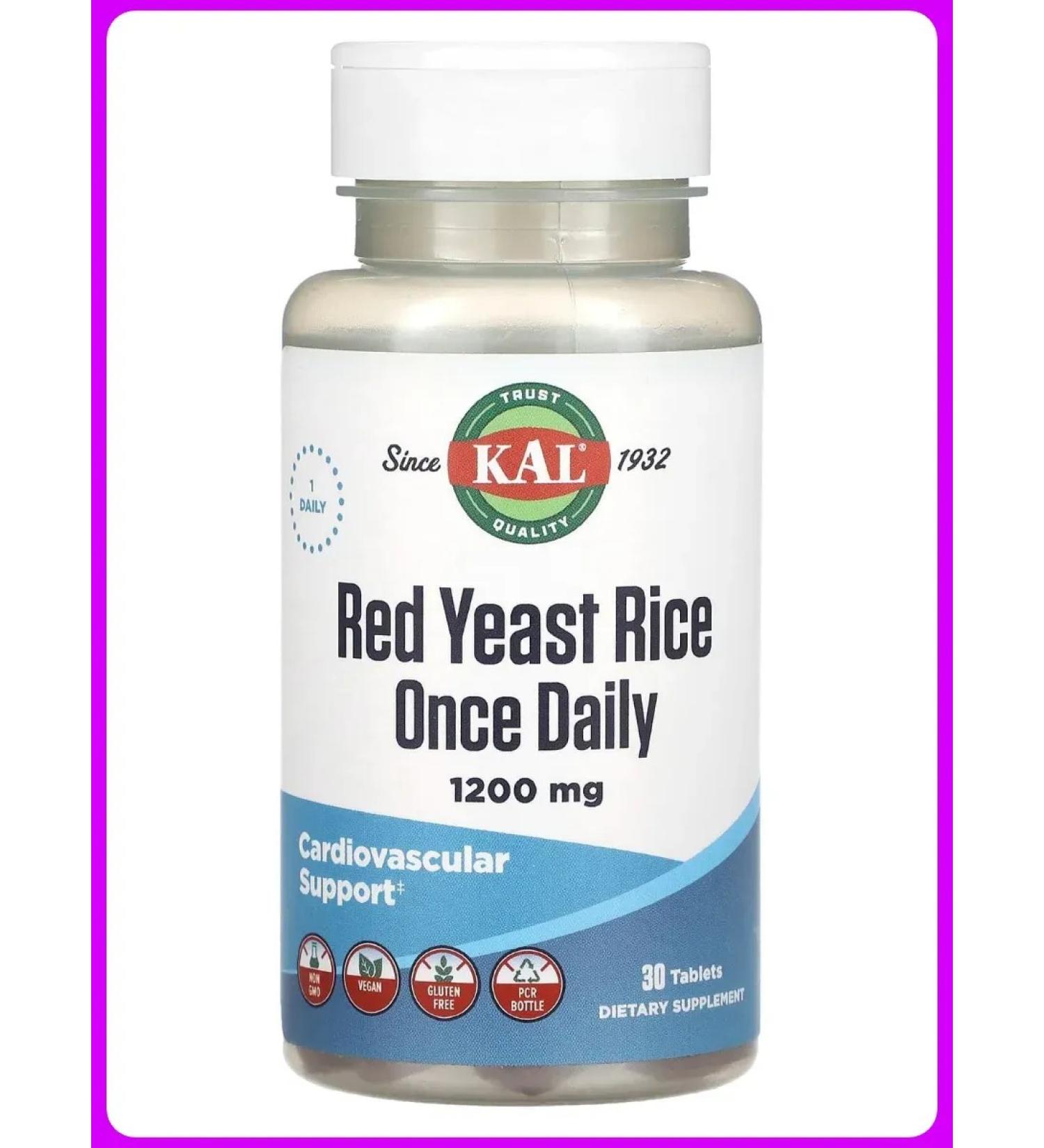 KAL Red Fermented Rice 1200 mg 30 tablets