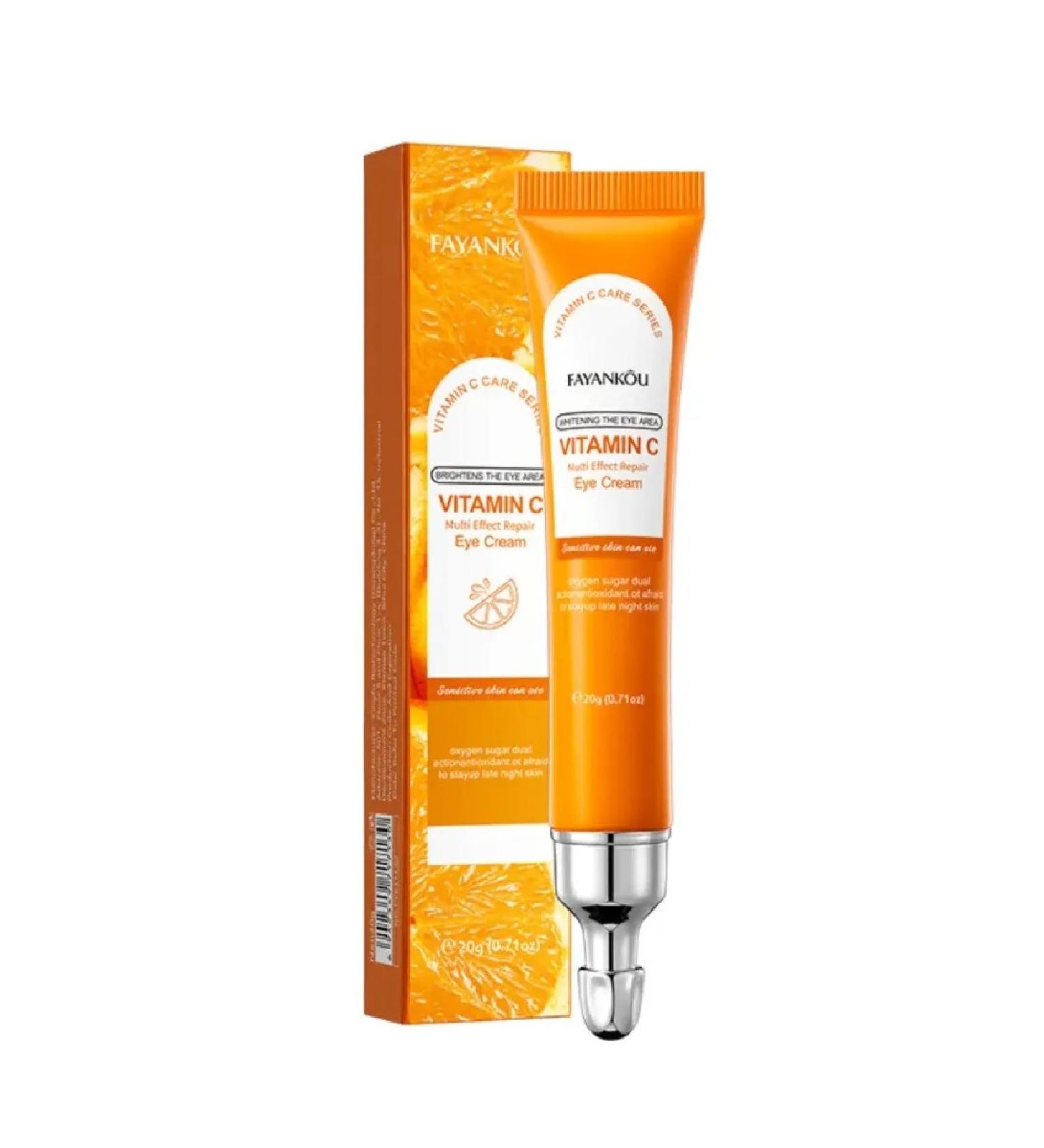FAYANKOU Cream around the eyes with vitamin C and massager - Buy Online on GoSupps.com