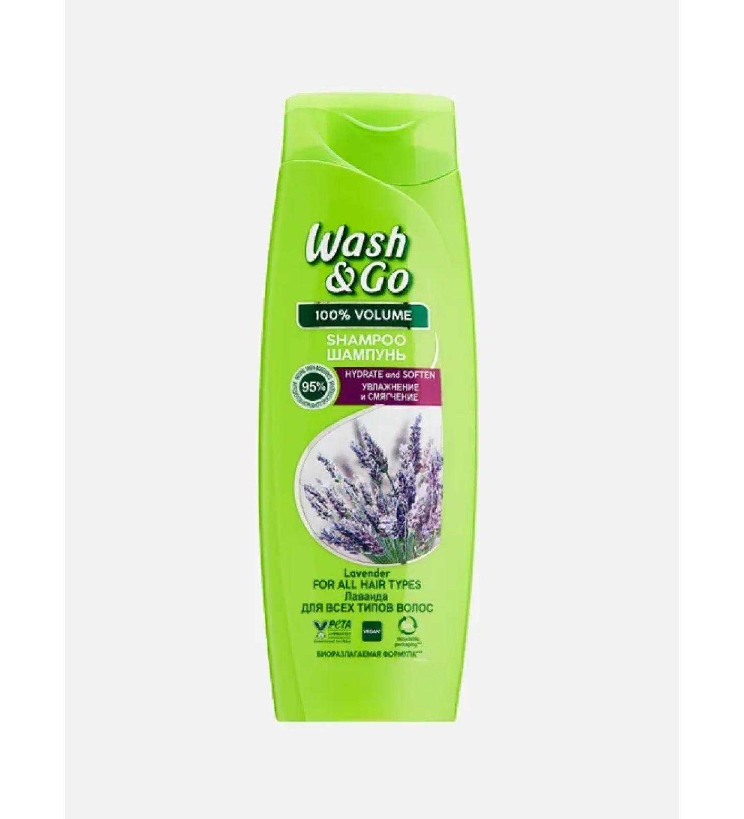 Wash&GO Shampoo for all types of hair with lavender aroma 360 ml - Buy Online on GoSupps.com