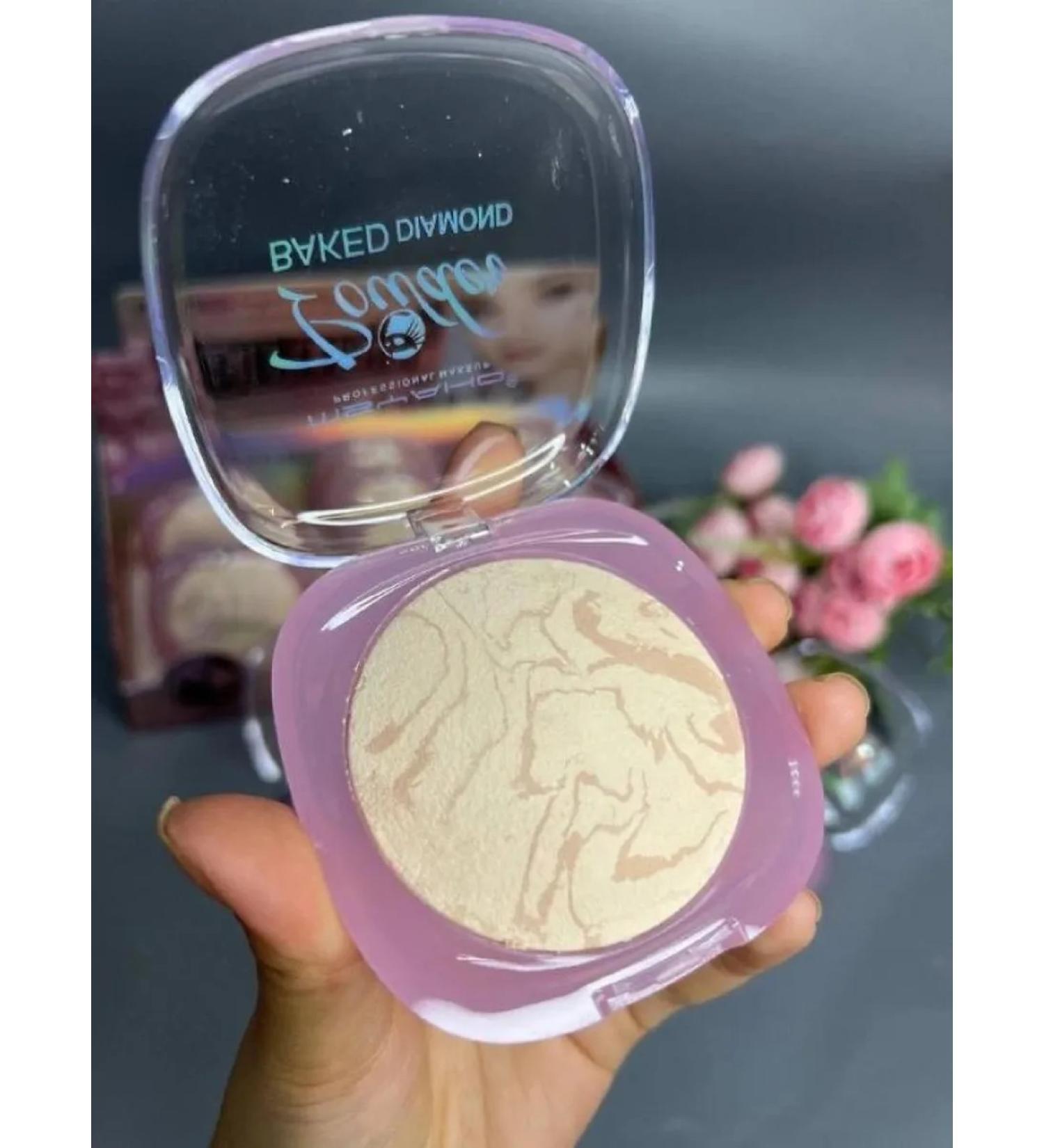 Baked face highlighter