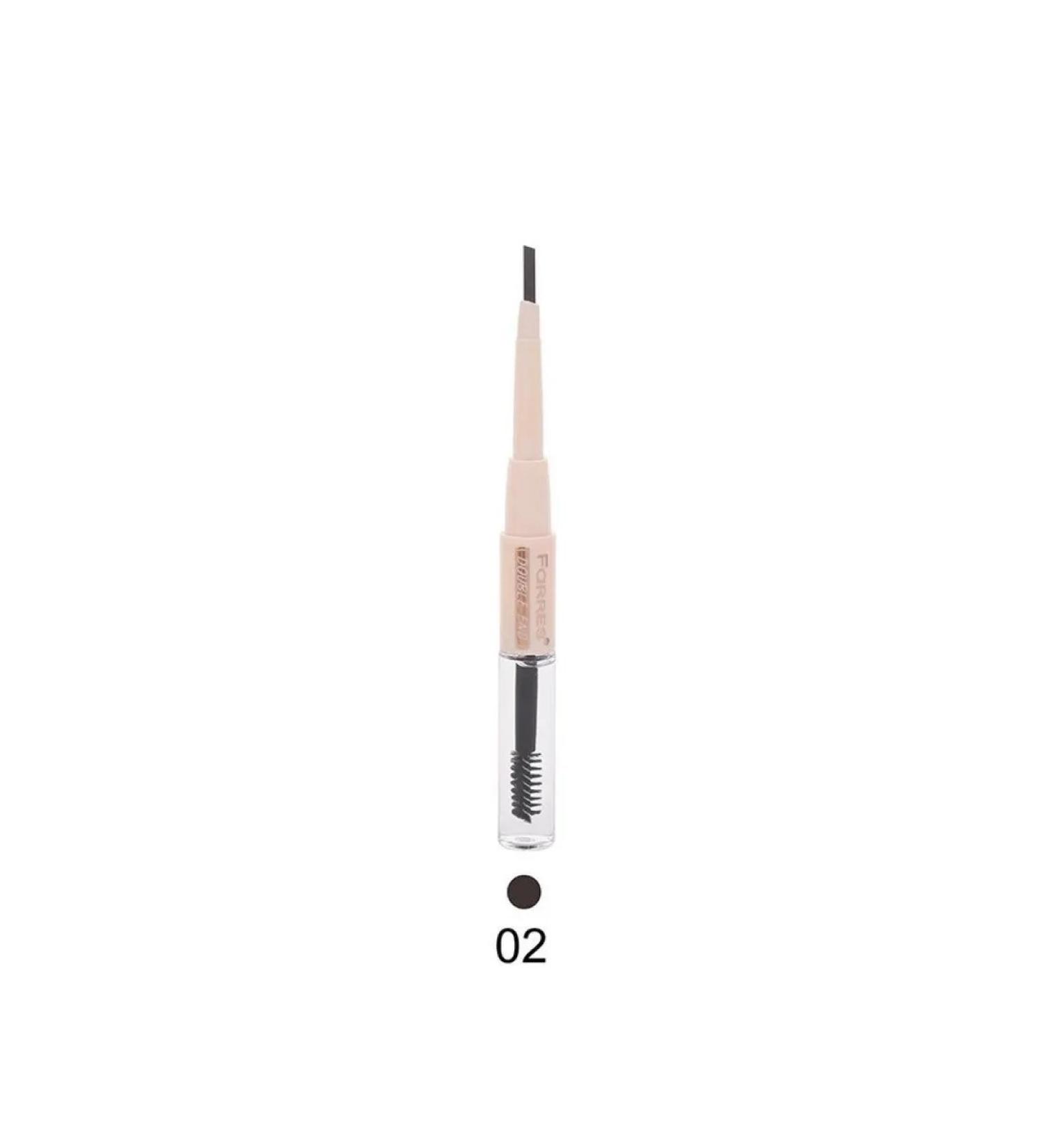 FARRES Fixing gel and powdery pencil for eyebrows 02 - Buy Online on GoSupps.com