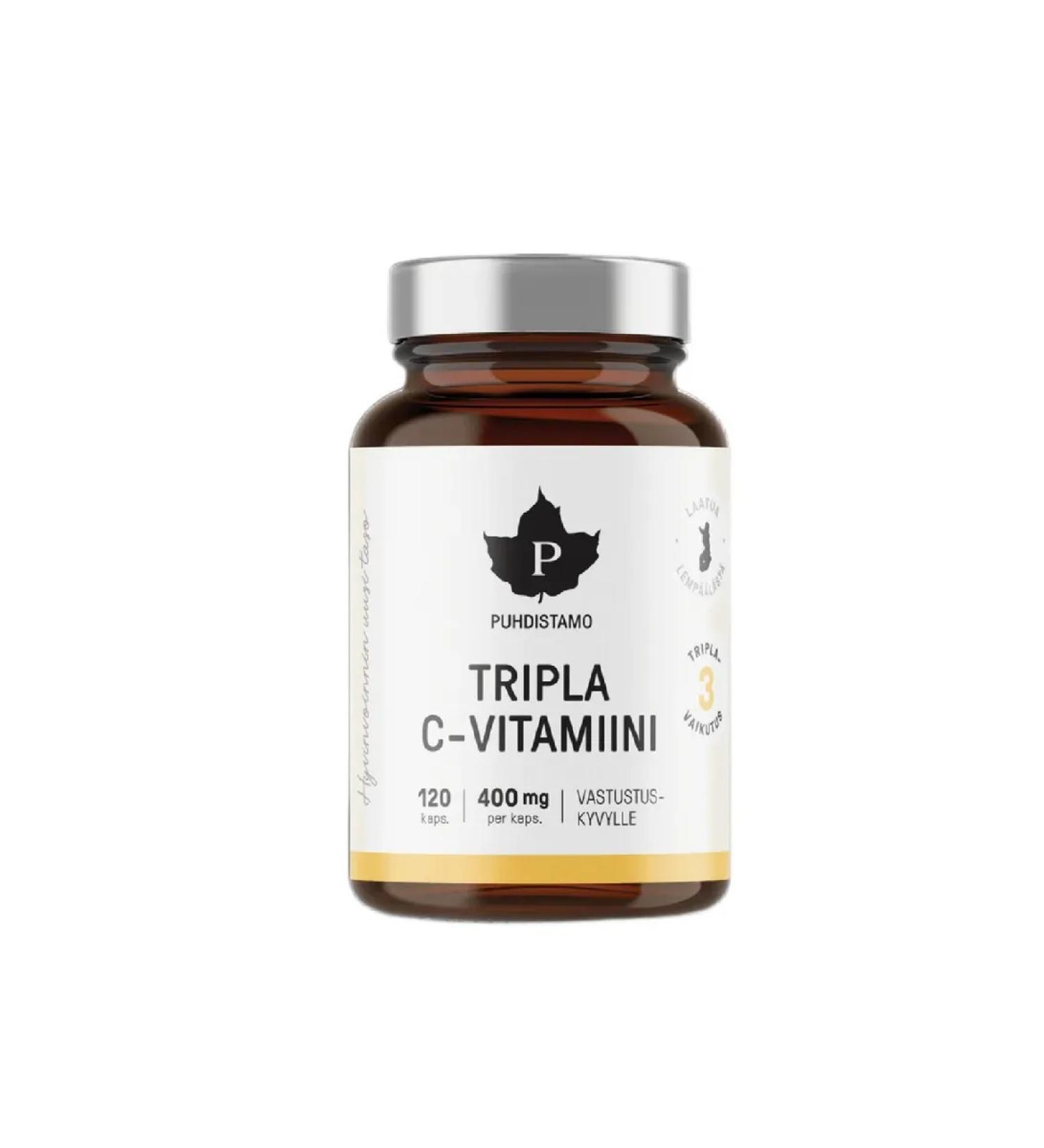 Puhdistamo Triple vitamin C Tripla C-Vitamiini 120 K
