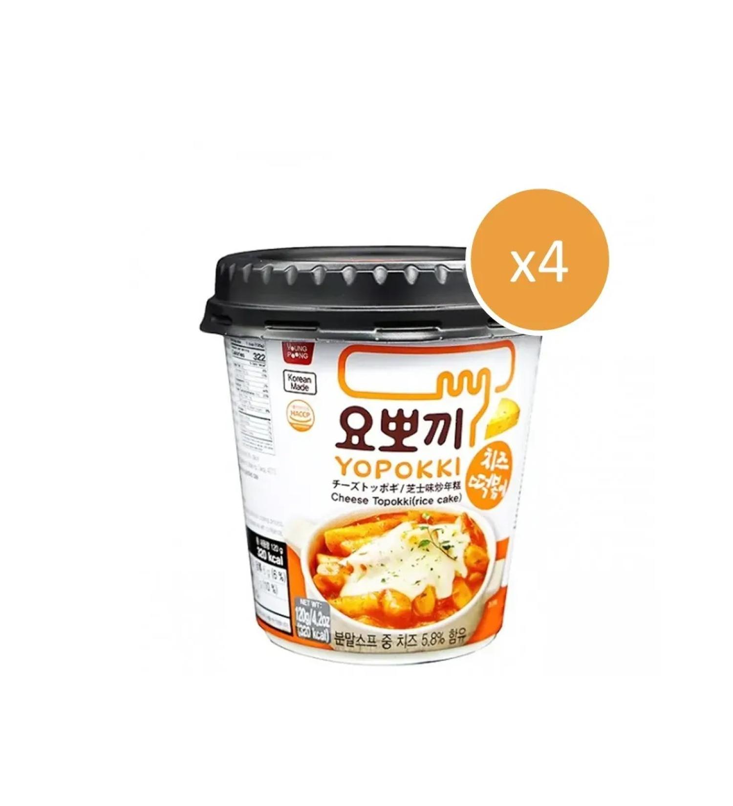 YOPOKKI Rice sticks tockkeys Korean cheese 4 pcs