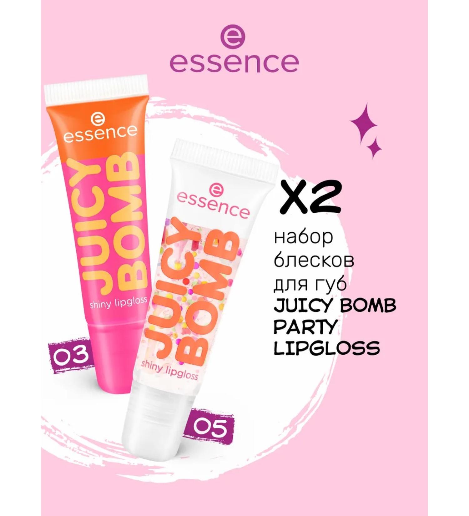 Essence Set of lip gloss Juicy Bomb Party 03+05 2*10 ml - Buy Online on GoSupps.com