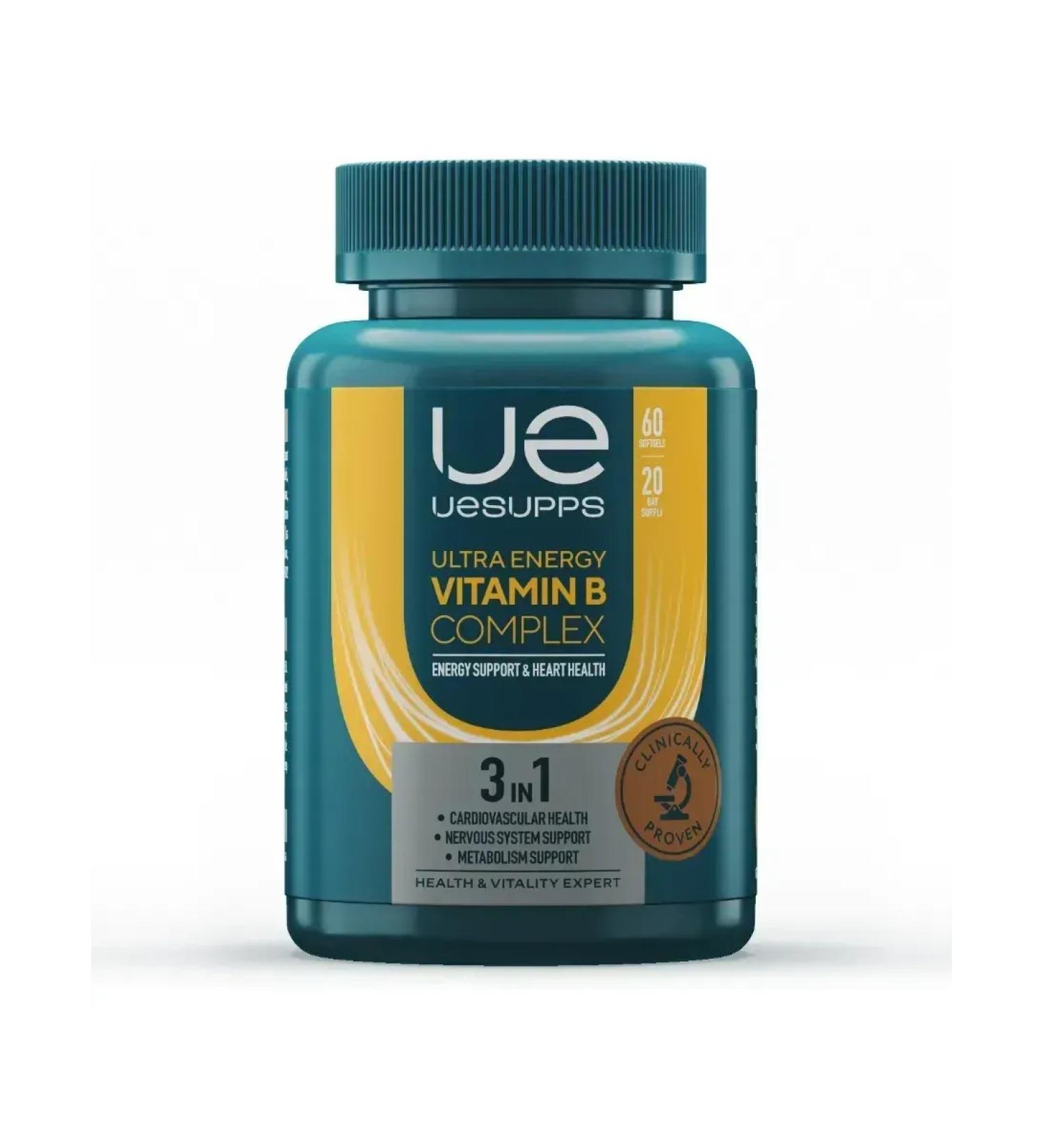 UESUPPS Vitamin B complex Ultra Energy caps. No. 60 - Buy Online on GoSupps.com